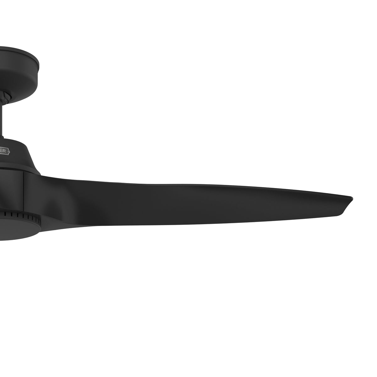 52 inch Mosley Matte Black Damp Rated Ceiling Fan and Wall Control