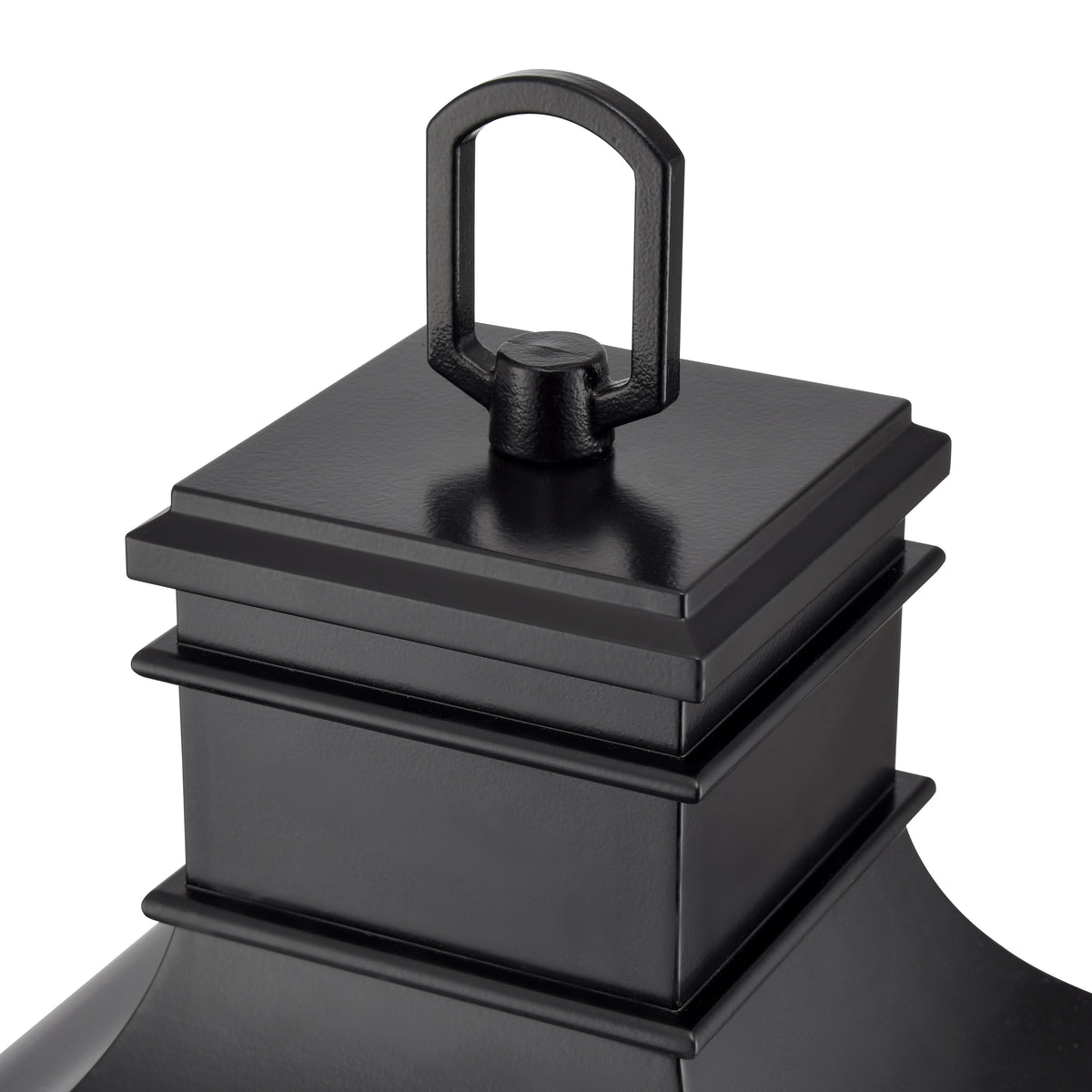 24'' Edenton Matte Black 3 Light Post Lantern