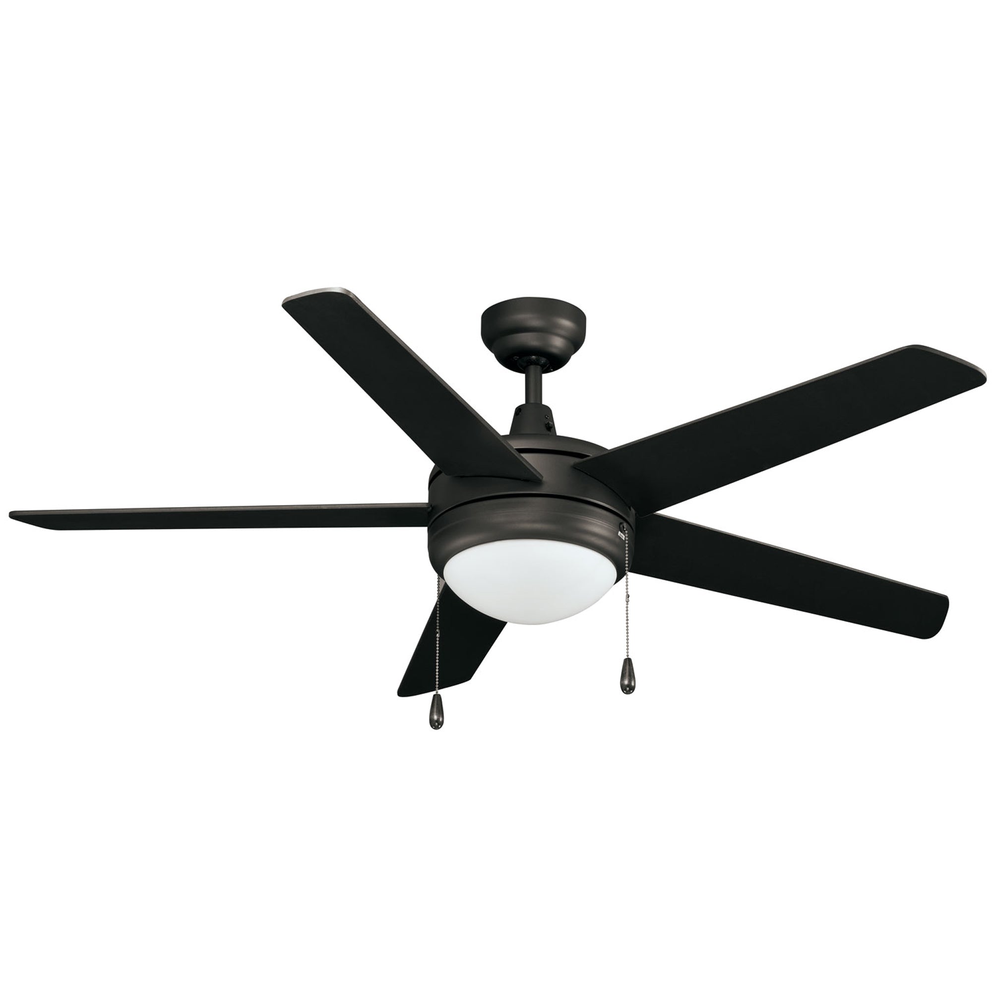 52 Inch Mirage IV AC Matte Black Indoor Ceiling Fan 5-Blade Reversible