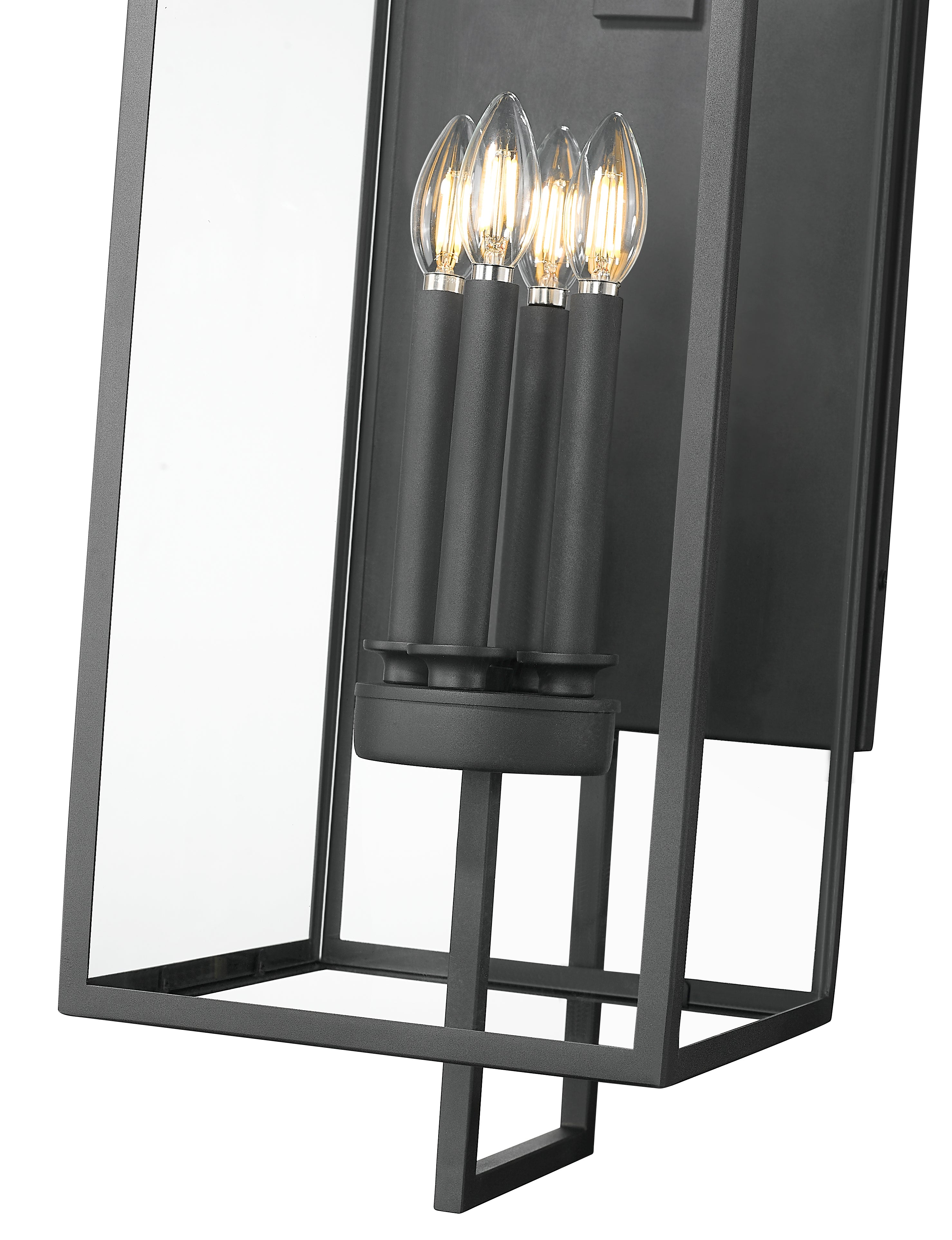 10'' Lamont Textured Black 4 Light Wall Sconce