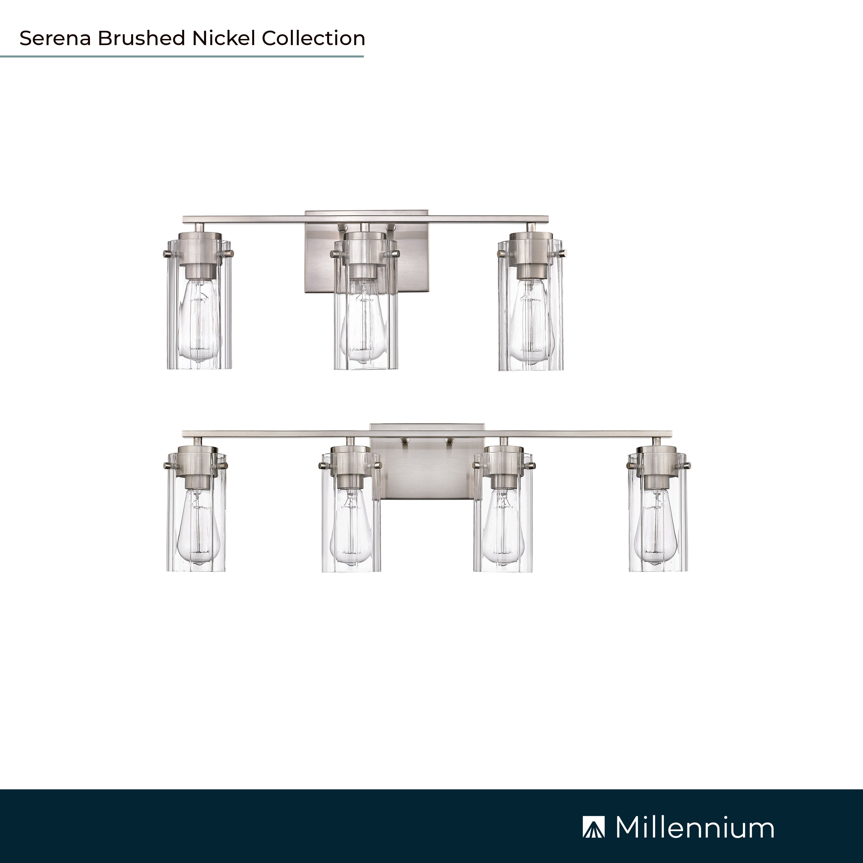 21.5'' Serena Brushed Nickel 3 Light Bath Vanity