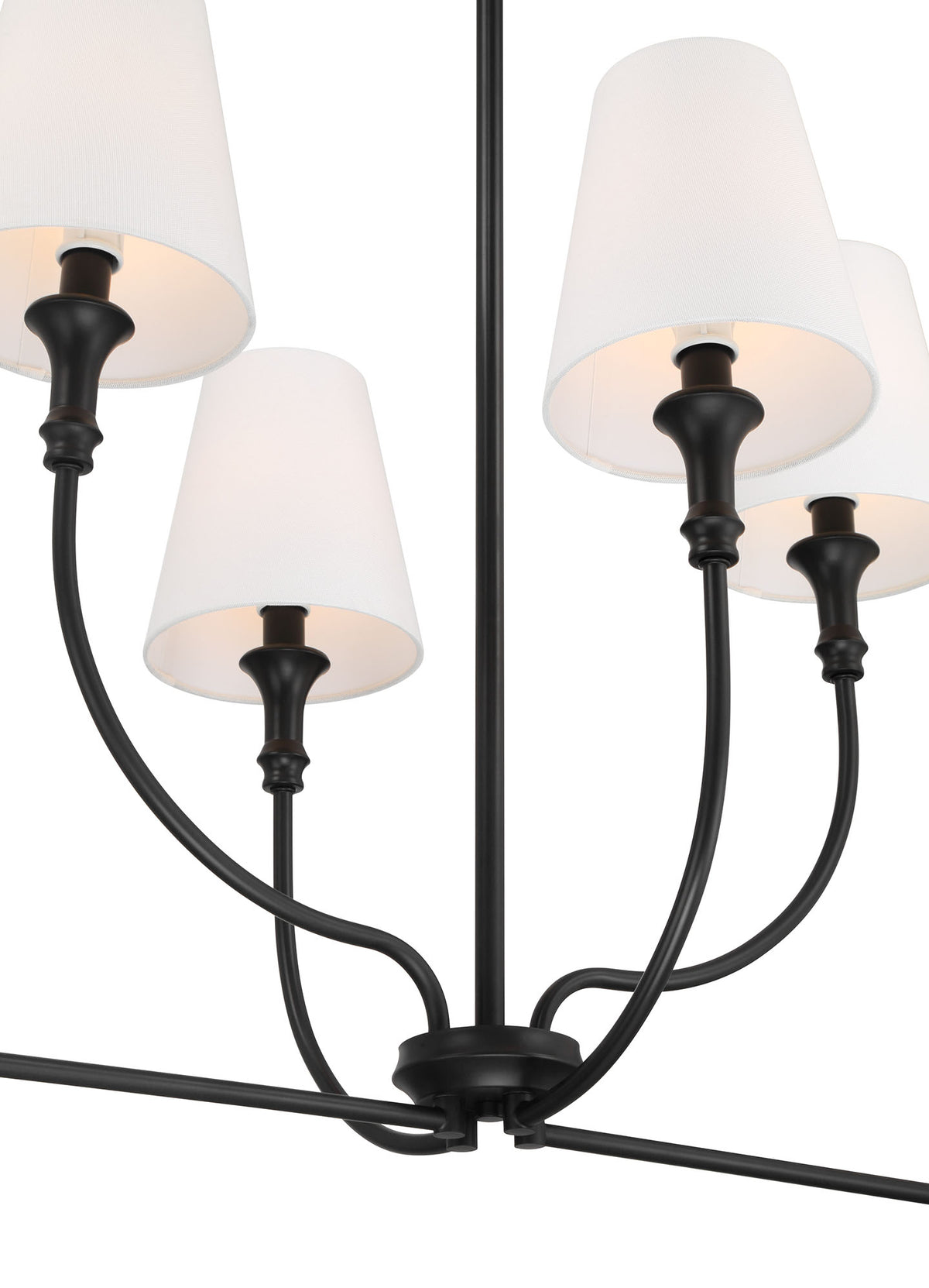 29'' Mairbourne Matte Black 6 Light Linear Chandelier