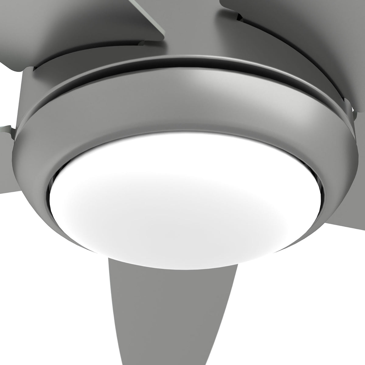 52 inch Zayden Matte Silver Ceiling Fan with LED Light Kit and Handheld Remote