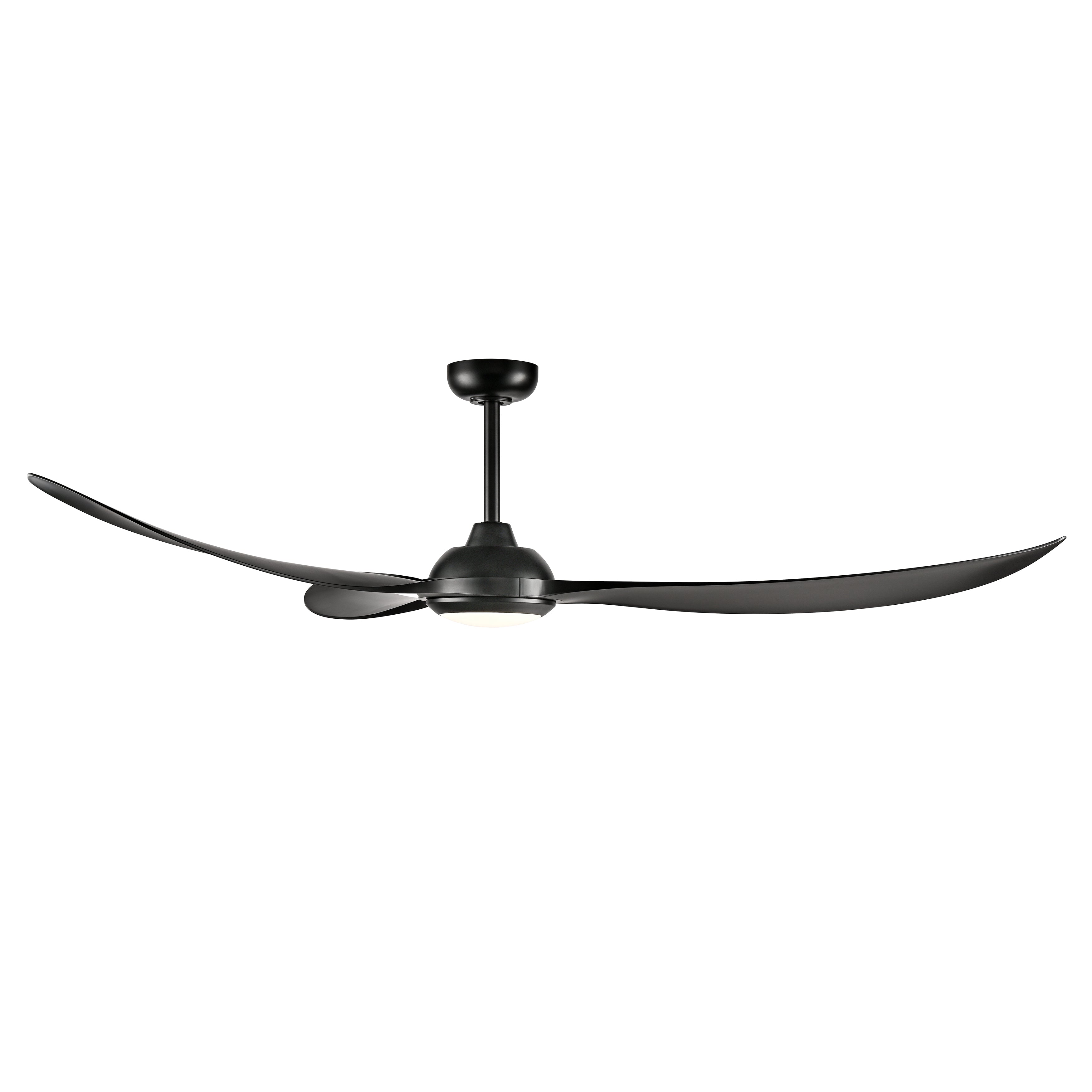 Wynleaf 72'' 3 Blades Matte Black Led indoor & Outdoor DC Ceiling Fan With Wall Control