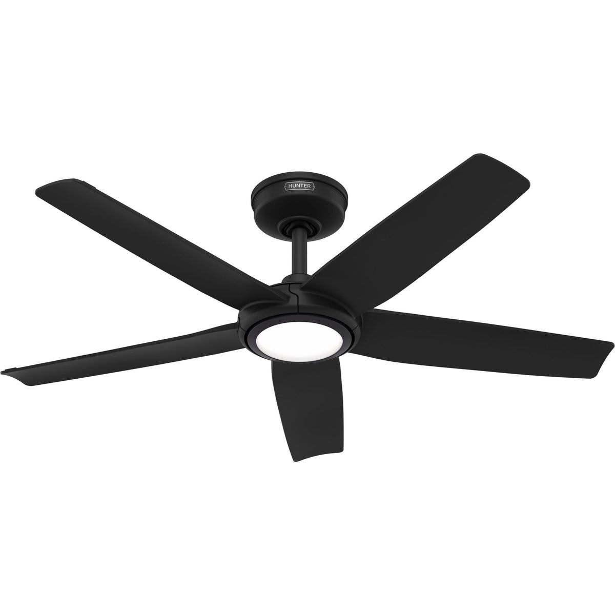 44 inch Zentech Wi-Fi ENERGY STAR® Matte Black Damp Rated Ceiling Fan with LED Light Kit and Handheld
