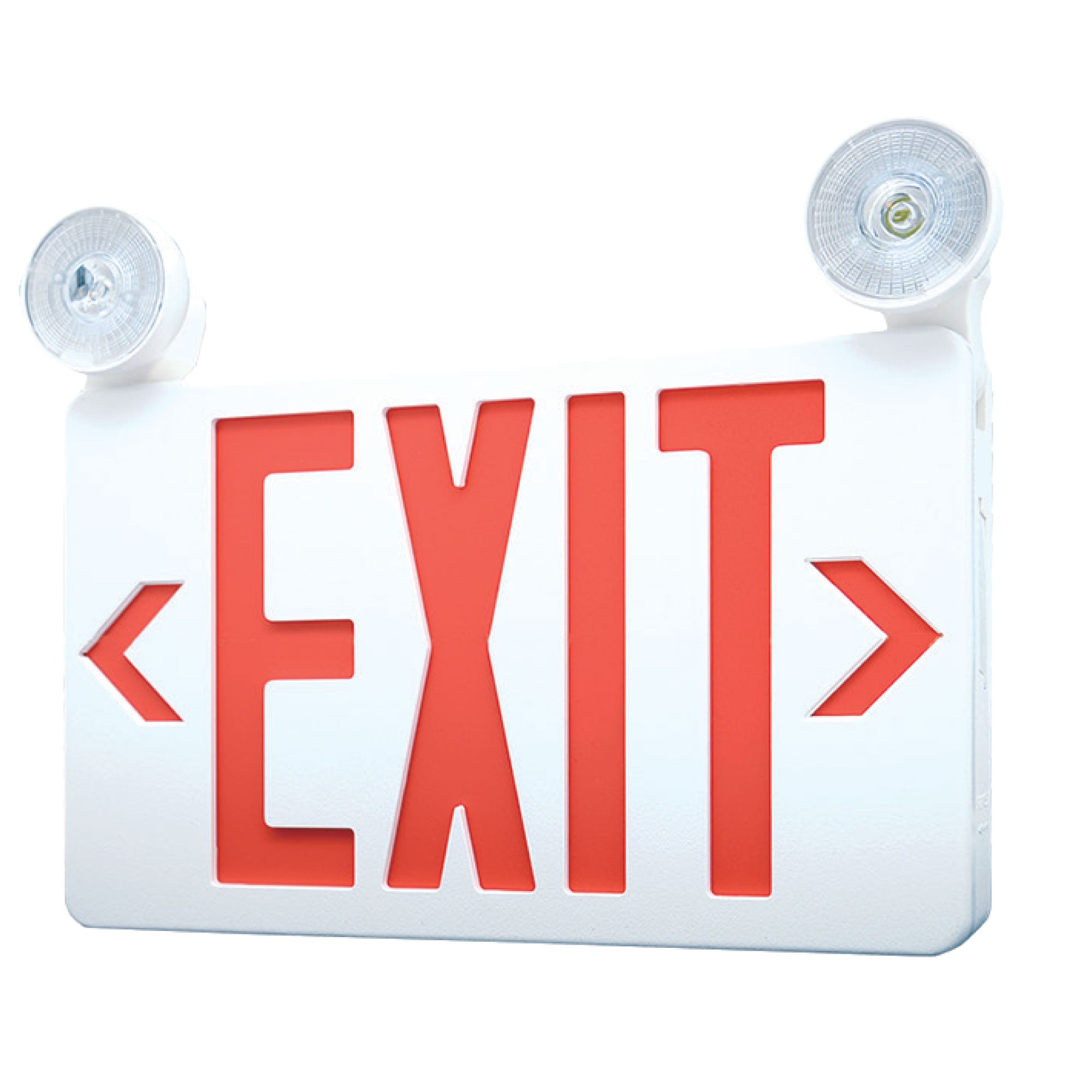 11.75-inch Red Exit and Emergency Combo Light