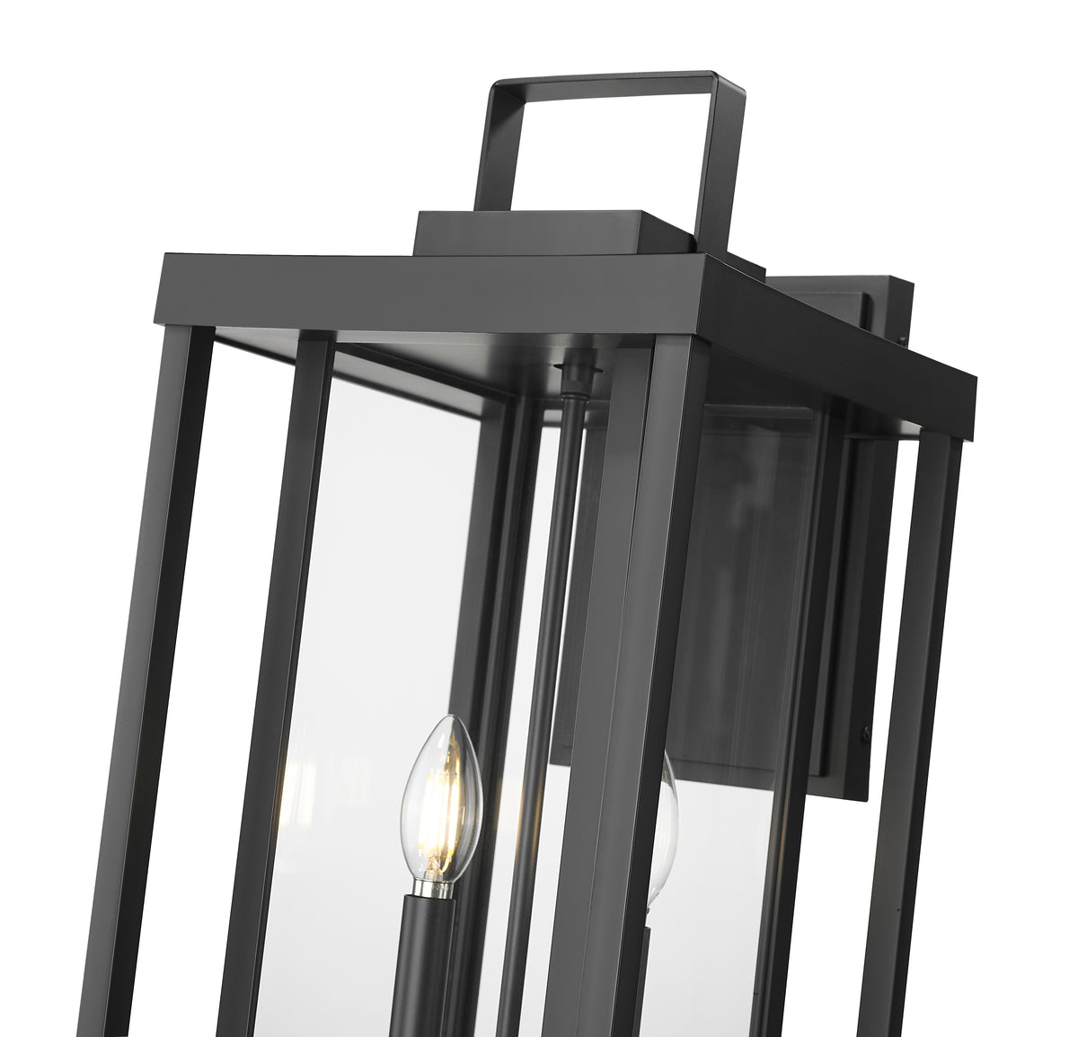 10'' McDonough Powder Coated Black 2 Light Lantern