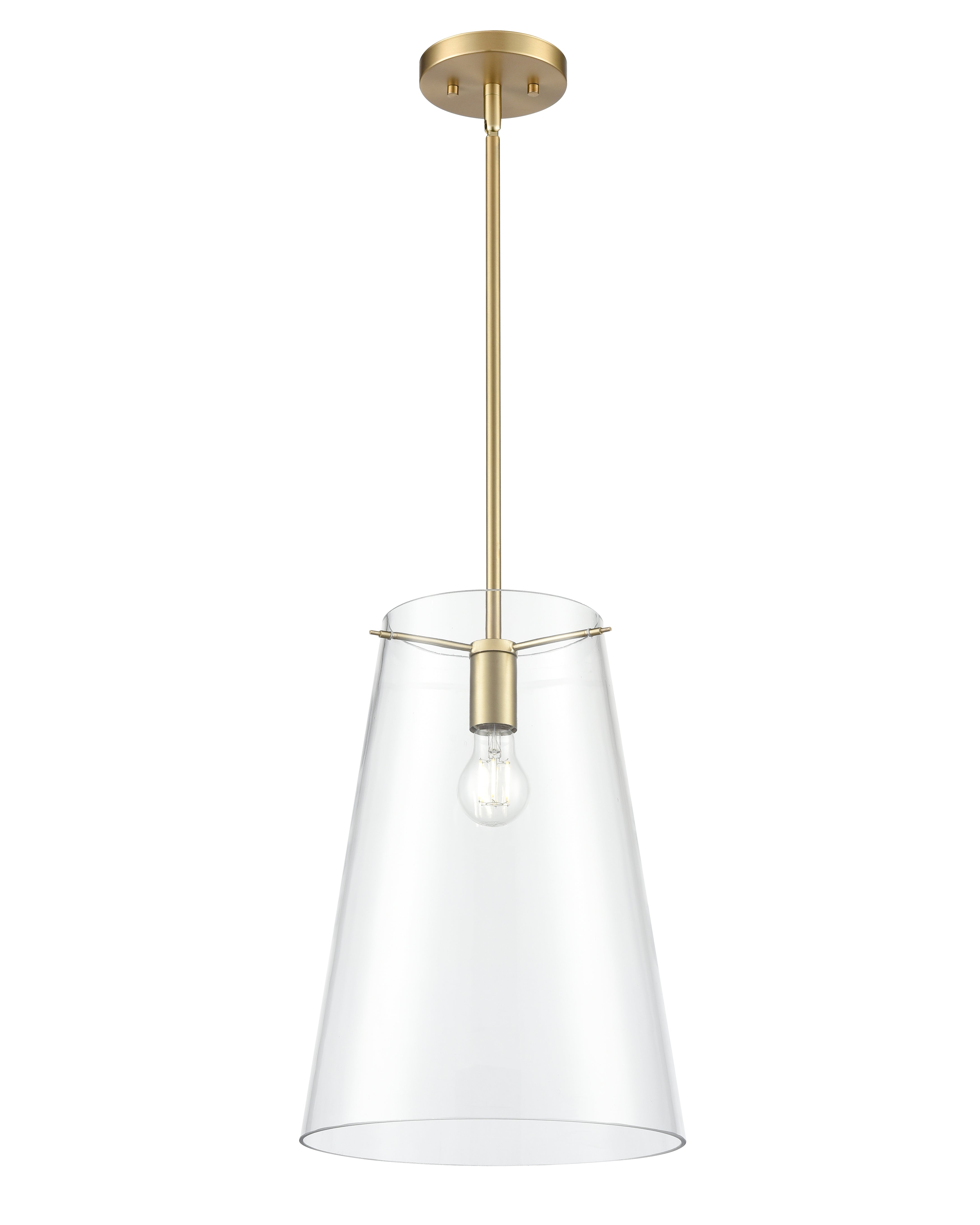 17'' Maccan Vintage Brass 1 Light Pendant
