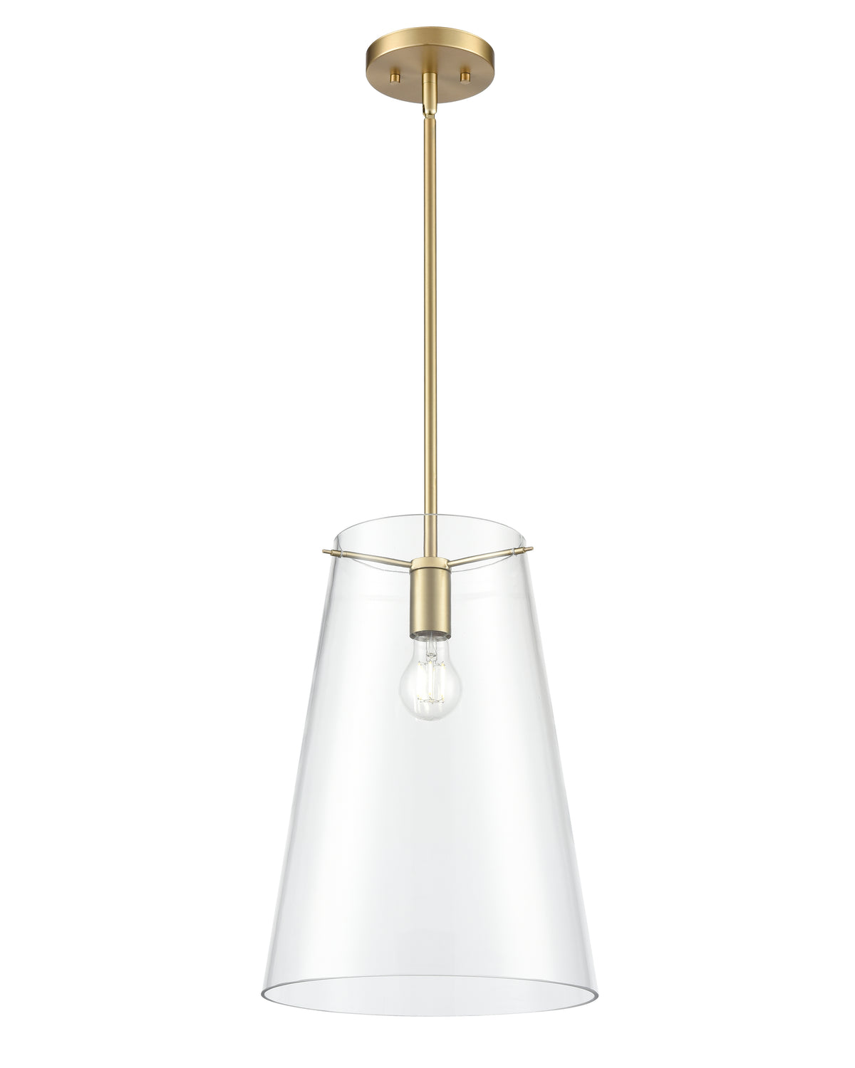 17'' Maccan Vintage Brass 1 Light Pendant