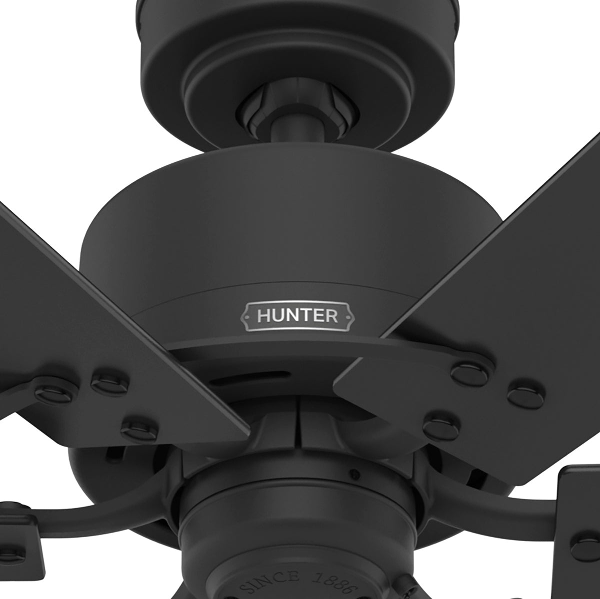 52 inch Gilrock Matte Black Ceiling Fan and Pull Chain