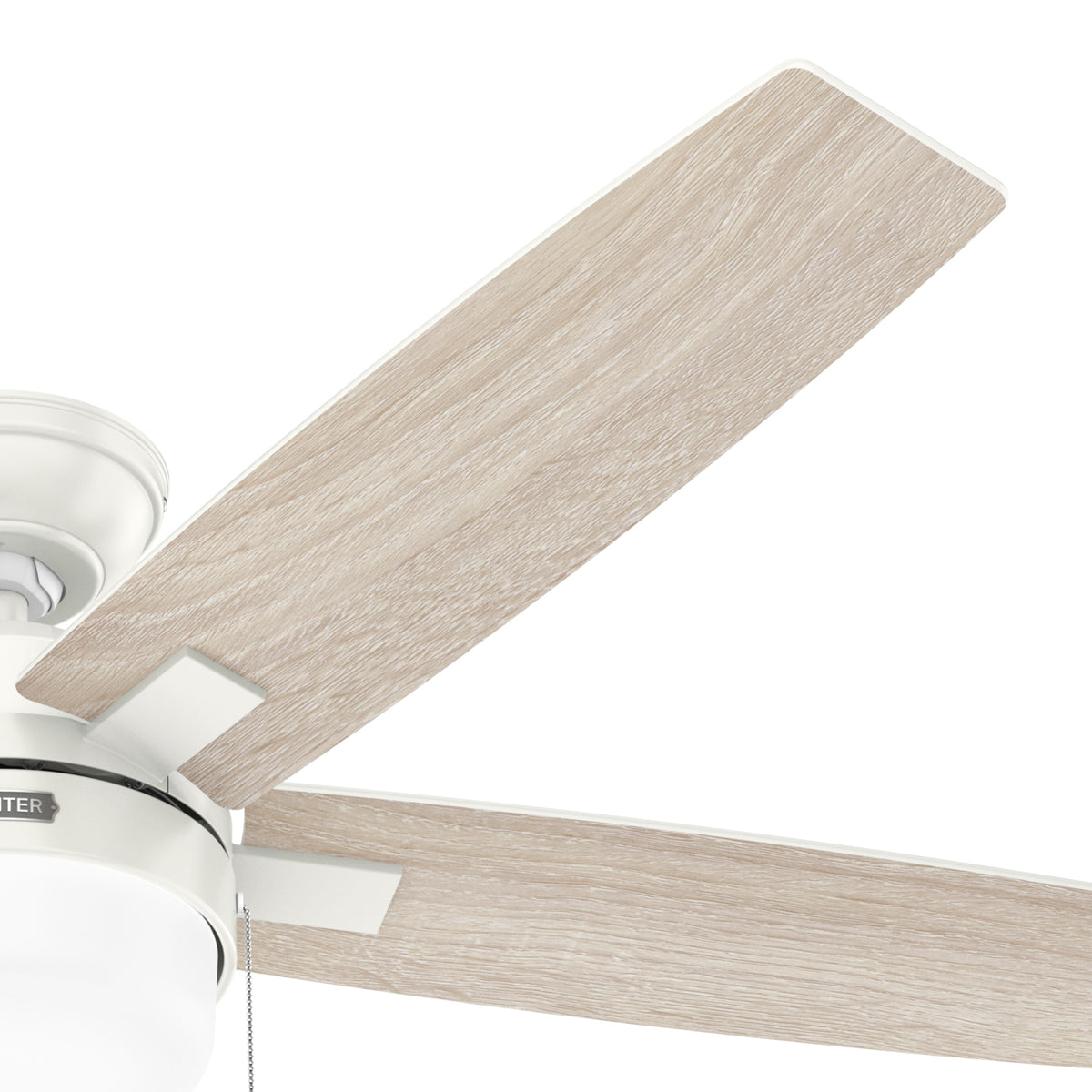 52 inch Anisten Fresh White Ceiling Fan with LED Light Kit and Pull Chain