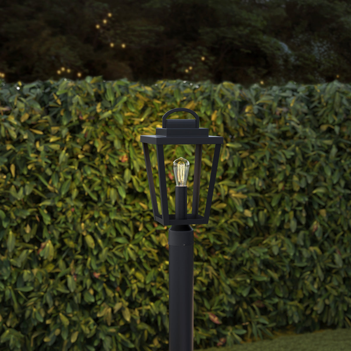 17.75'' Brenwick Powder Coated Black 1 Light Post Lantern