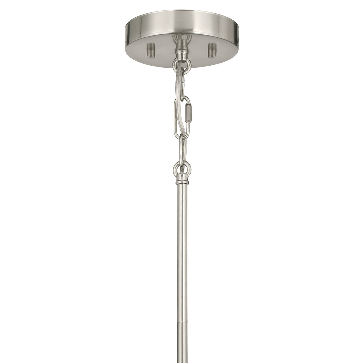 5.75-inch Strayhan Brushed Nickel 1-Light White Frosted Glass Pendant Light