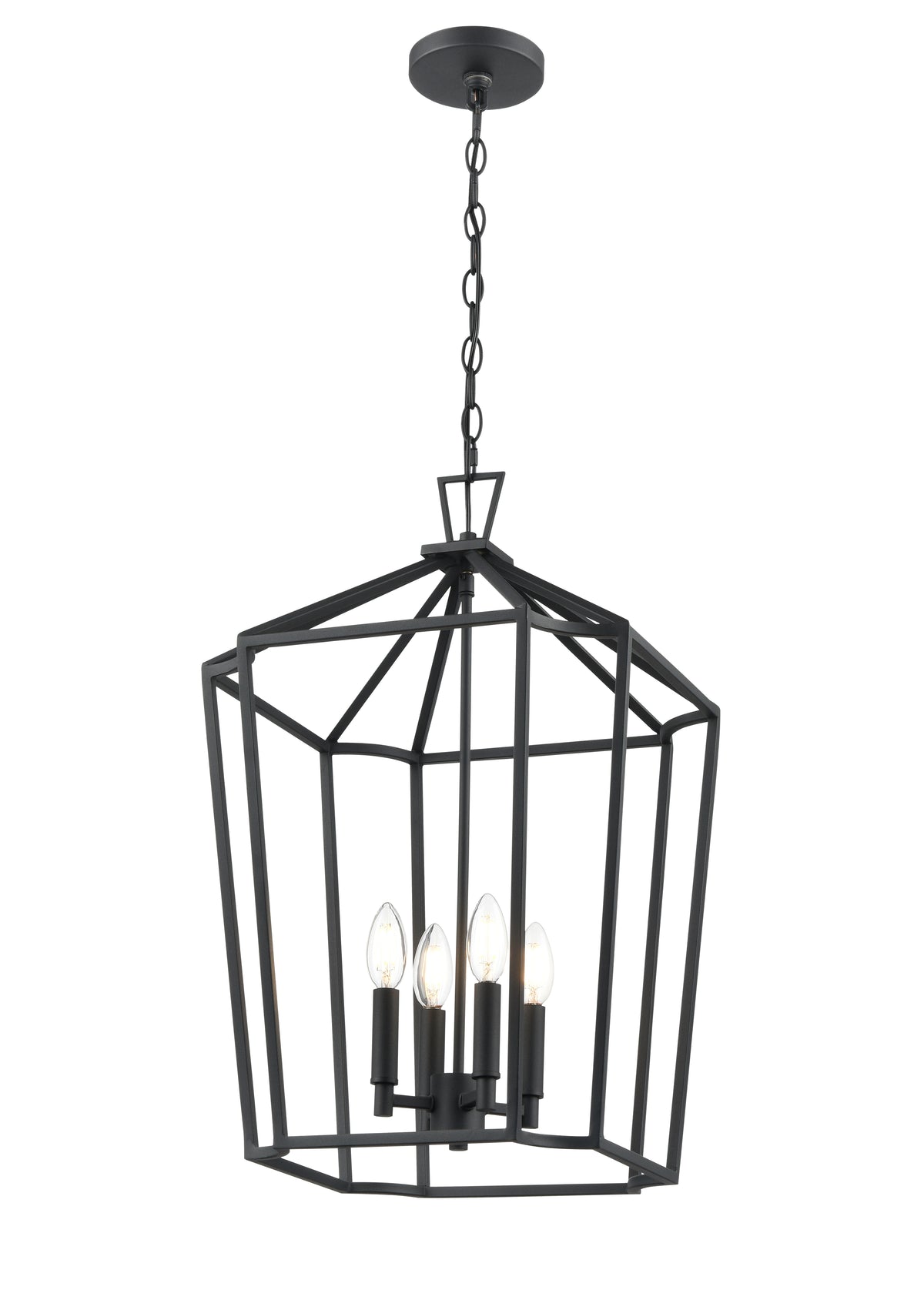 24.25'' Hylena Textured Black 4 Light Pendant