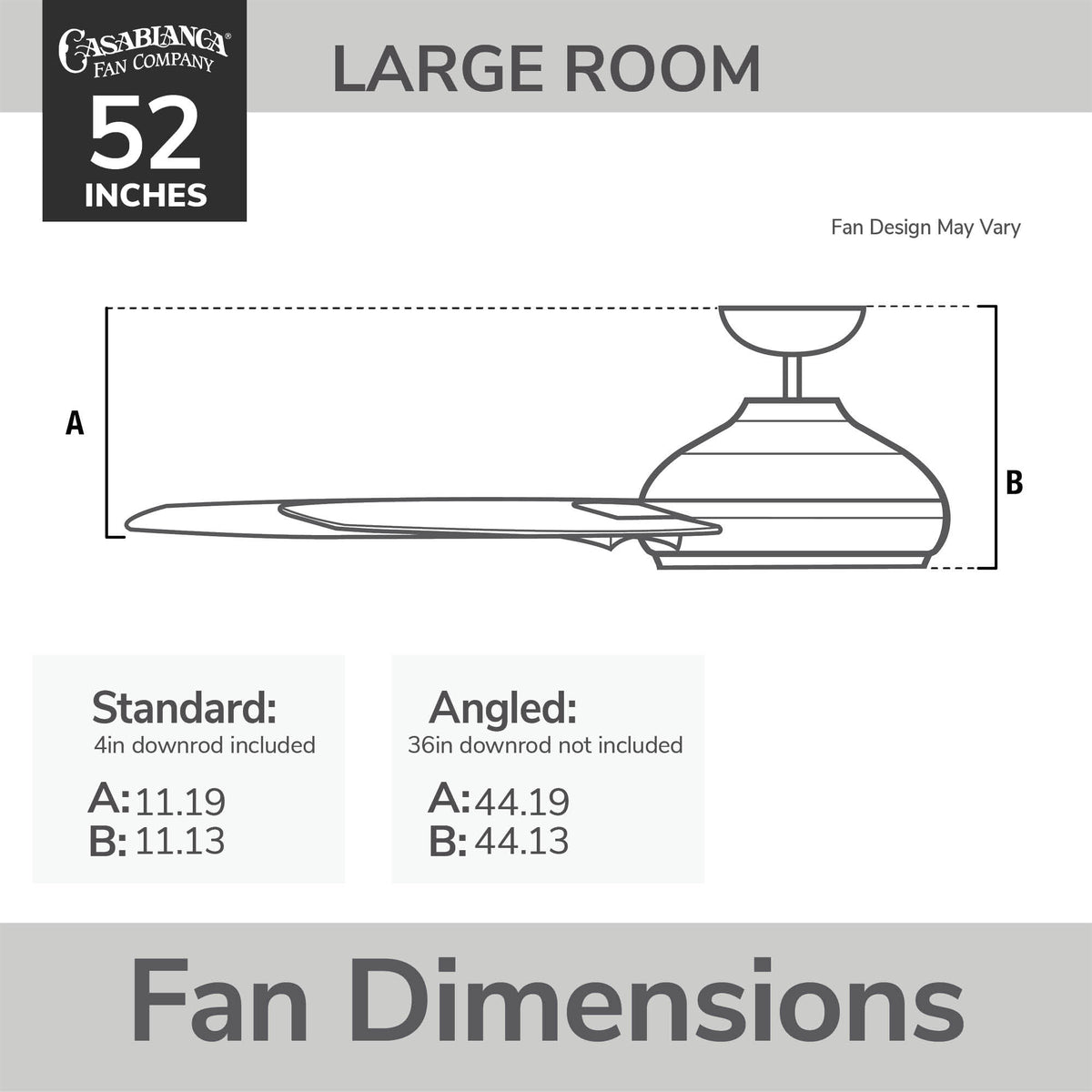 Casablanca 52 inch Eyla ENERGY STAR® Luxe Gold Damp Rated Ceiling Fan and Wall Control and Handheld Remote