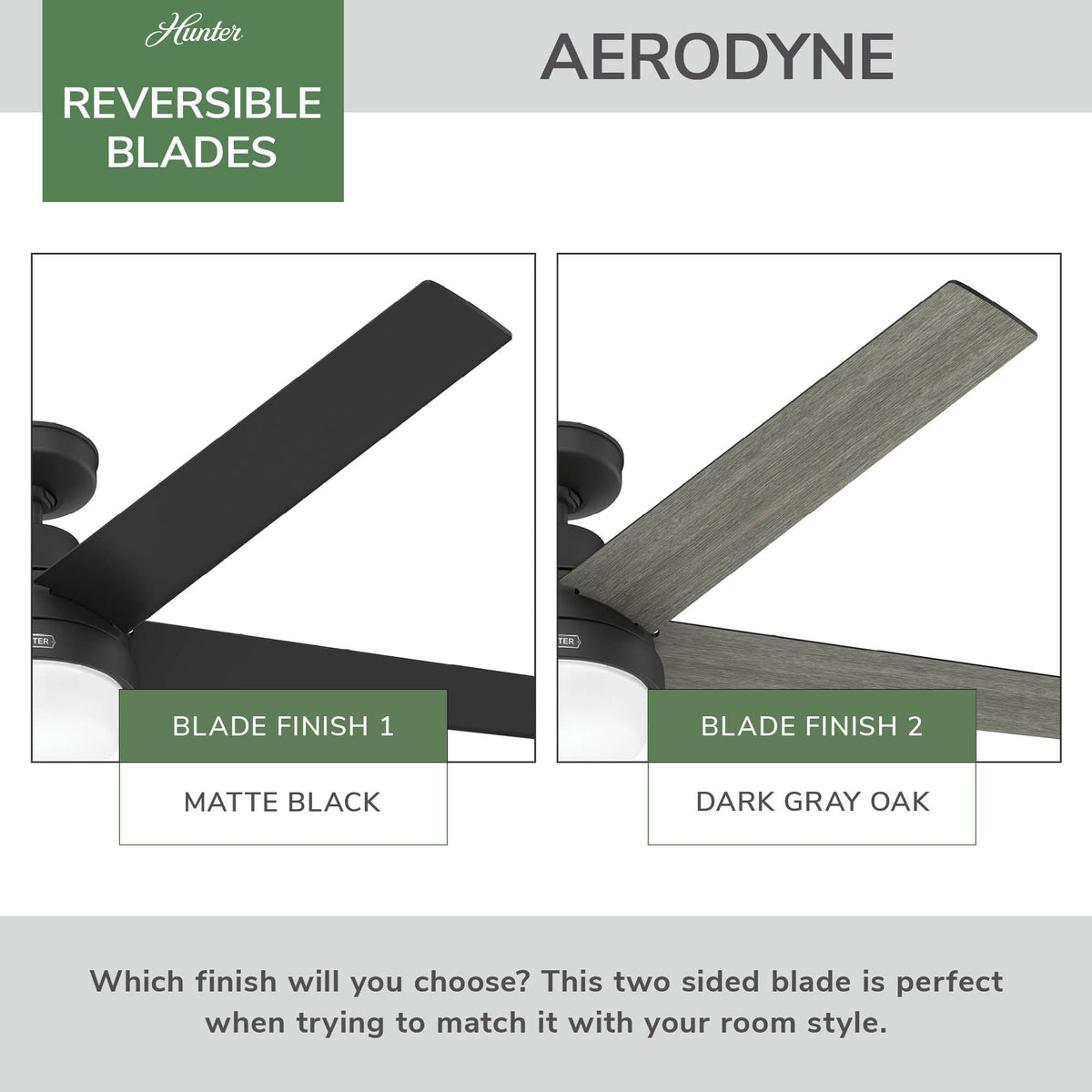60 inch Aerodyne Wi-Fi ENERGY STAR® Matte Black Ceiling Fan with LED Light Kit and Handheld Remote