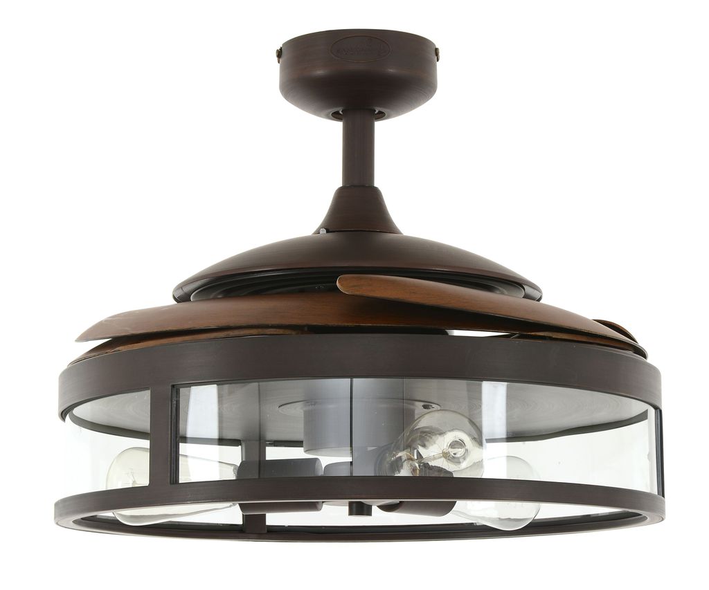 Classic 48 Inch 3 Light Bronze Fan with Retractable Blades