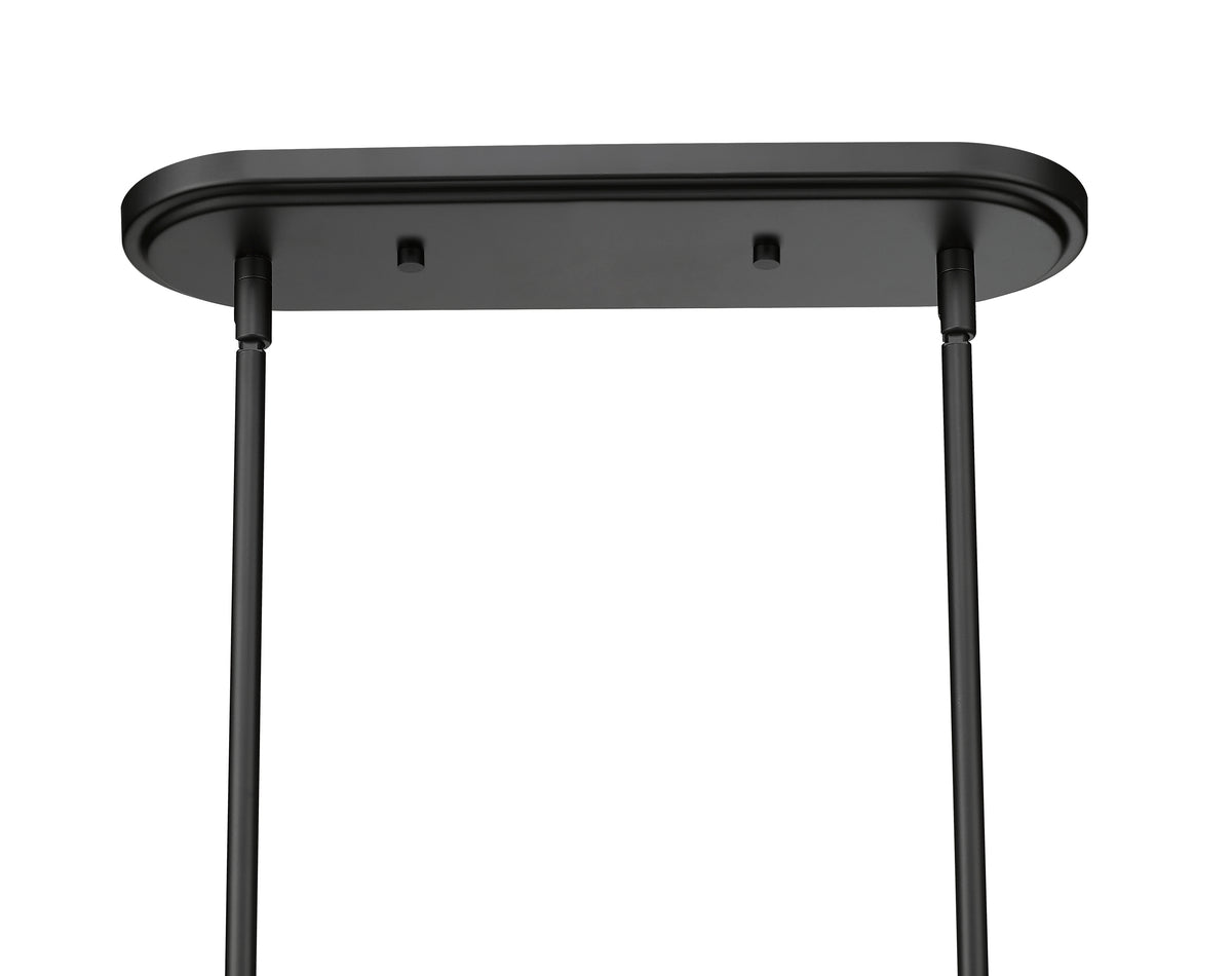 18'' Adorra Matte Black 6 Light Linear Chandelier