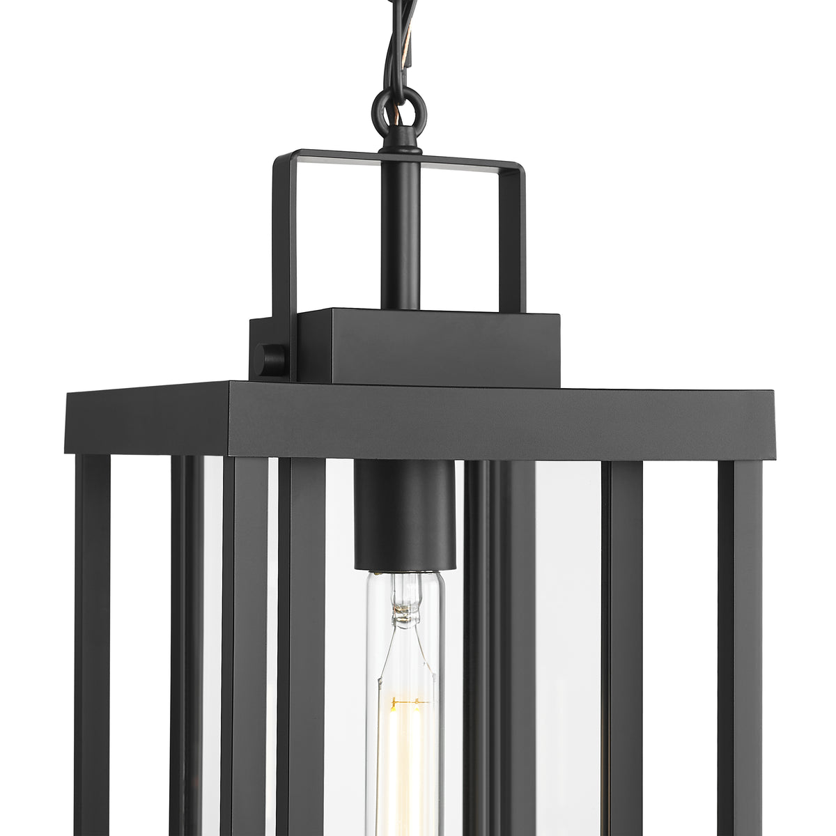 19.25'' McDonough Powder Coated Black 1 Light Hanging Lantern