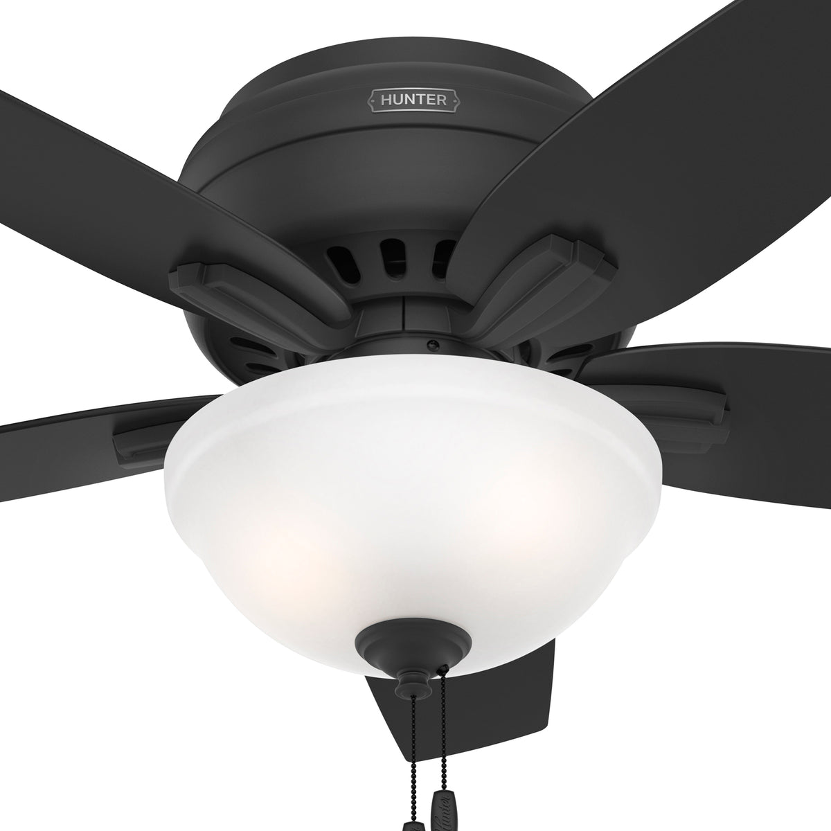 42 inch Newsome Matte Black Low Profile Ceiling Fan with LED Light Kit and Pull Chain