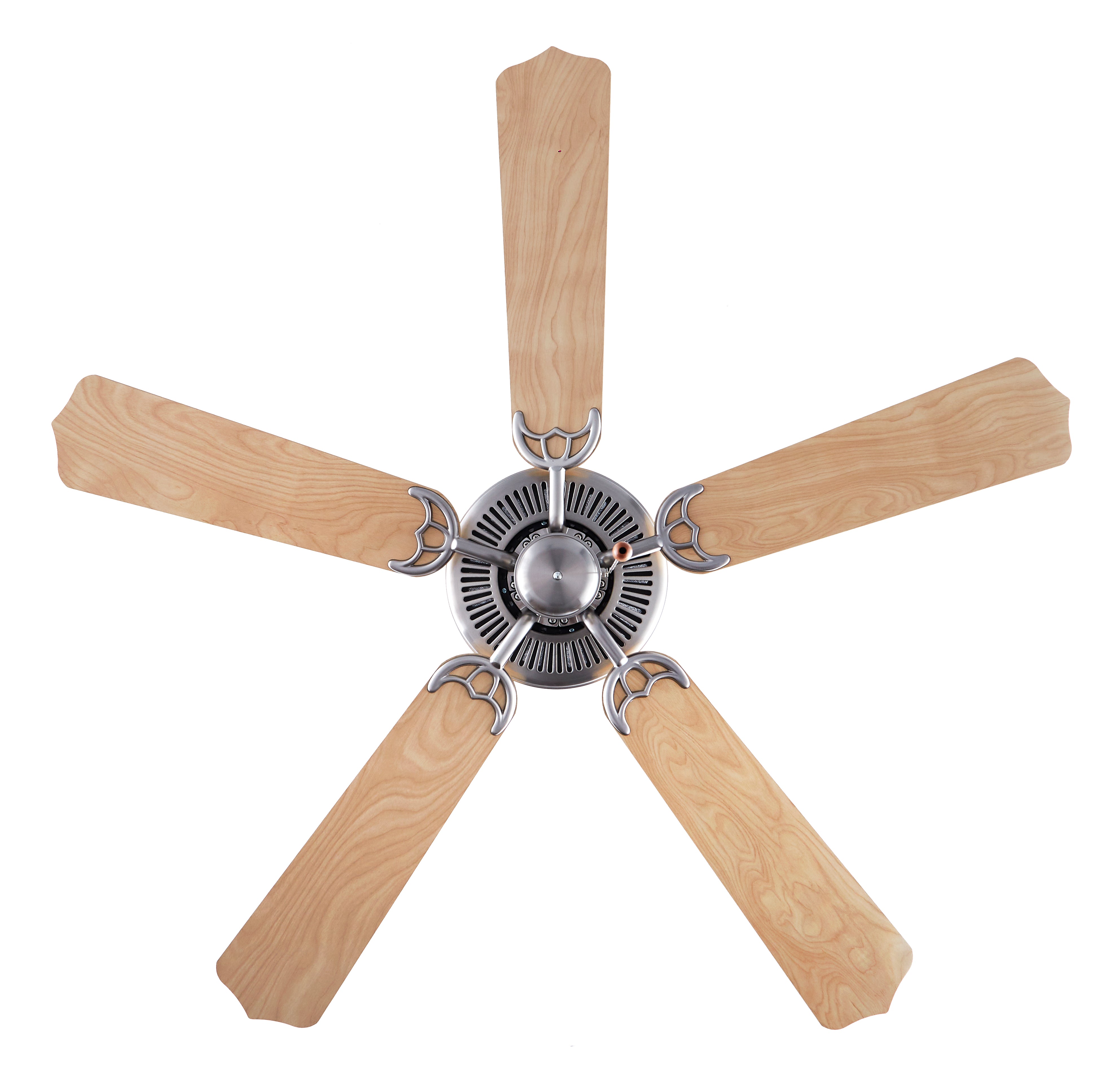 52 Inch Royal Star Brushed Nickel Indoor Ceiling Fan 5-Blade Reversible