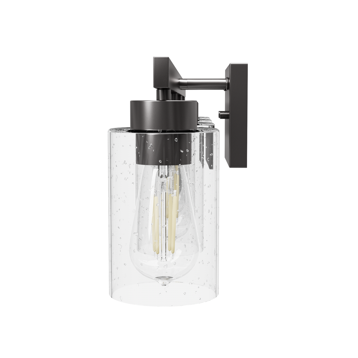 Hartland 31-inch 4-light Noble Bronze Vanity Light with Seeded Glass