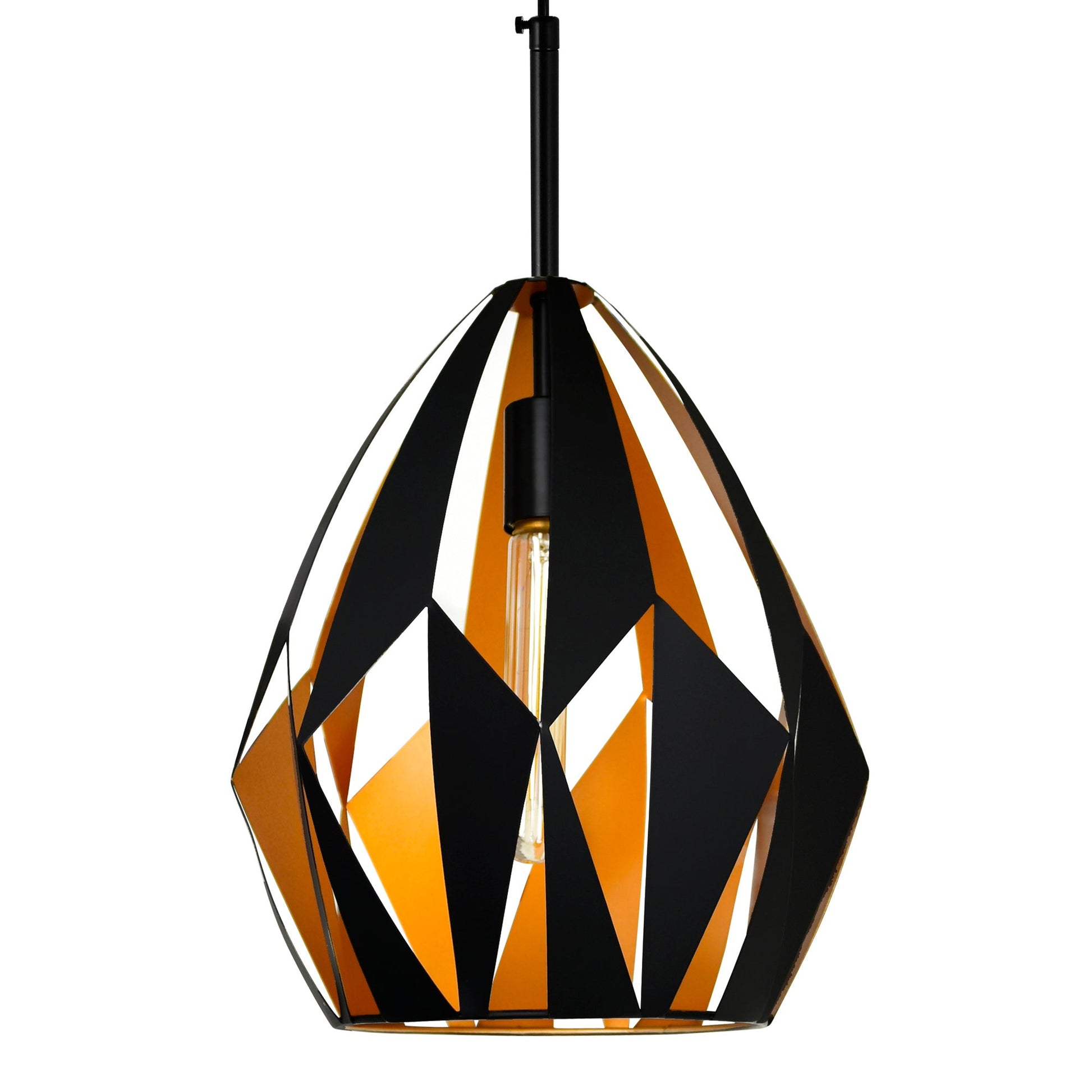Oxide 1 Light 12 Inch Black Pendant Light in Black and Copper