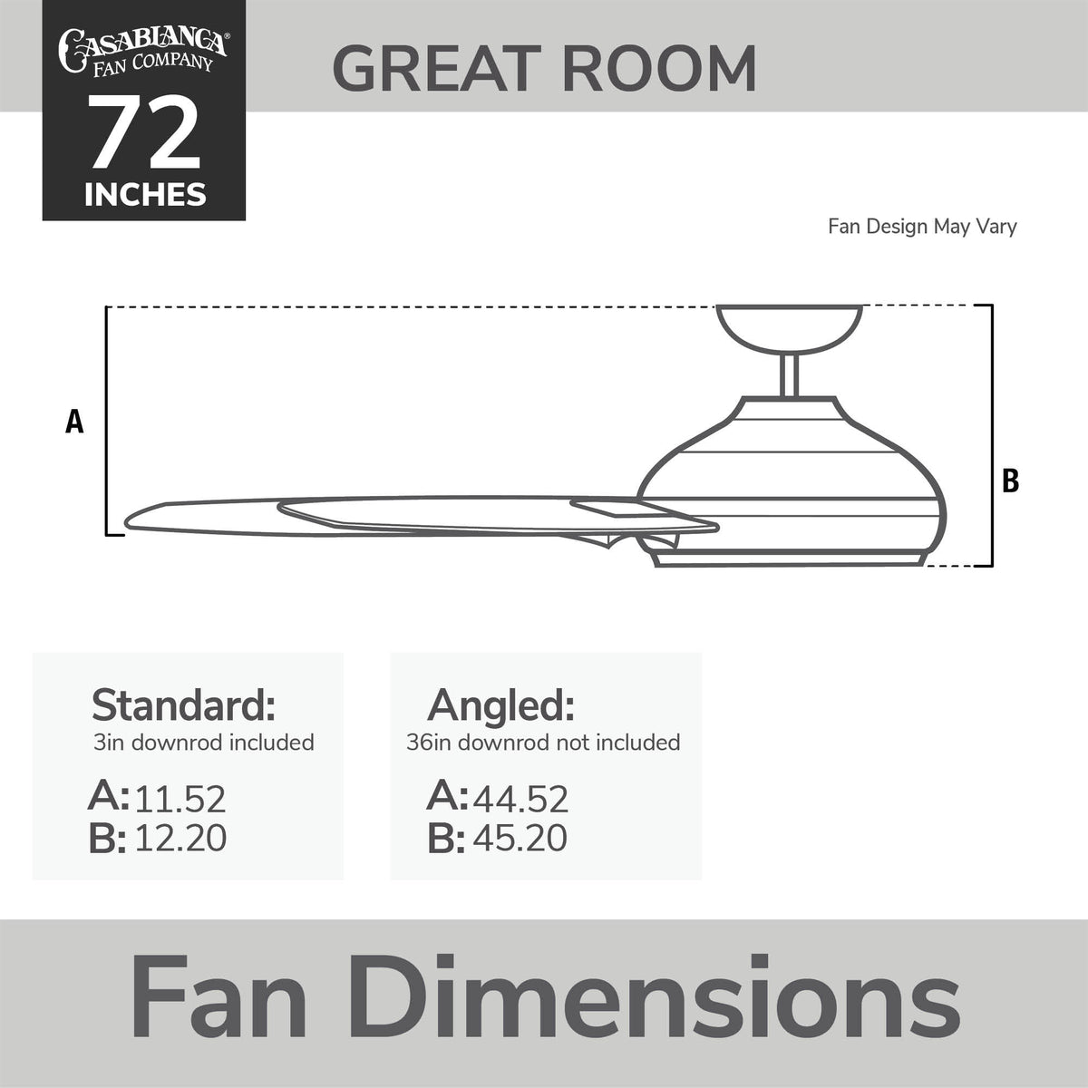 Casablanca 72 inch Bayhaven ENERGY STAR® Alturas Gold Damp Rated Ceiling Fan and Wall Control and Handheld Remote