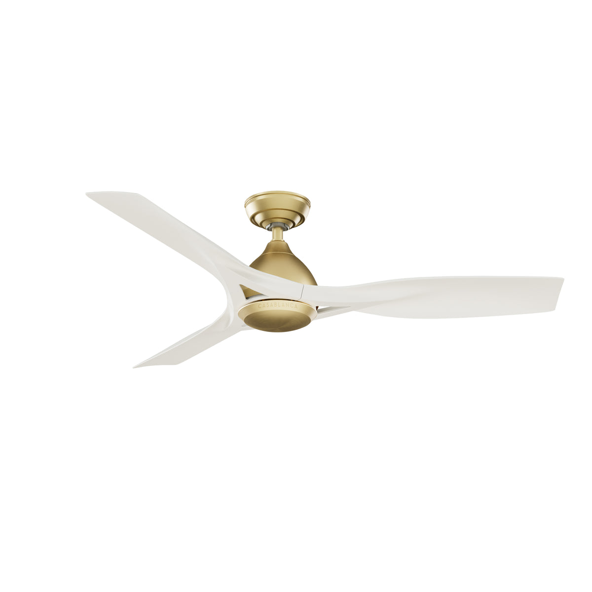 Casablanca 54 inch Elise ENERGY STAR® Alturas Gold Damp Rated Ceiling Fan with LED Light Kit and Wall Control and Handheld Remote