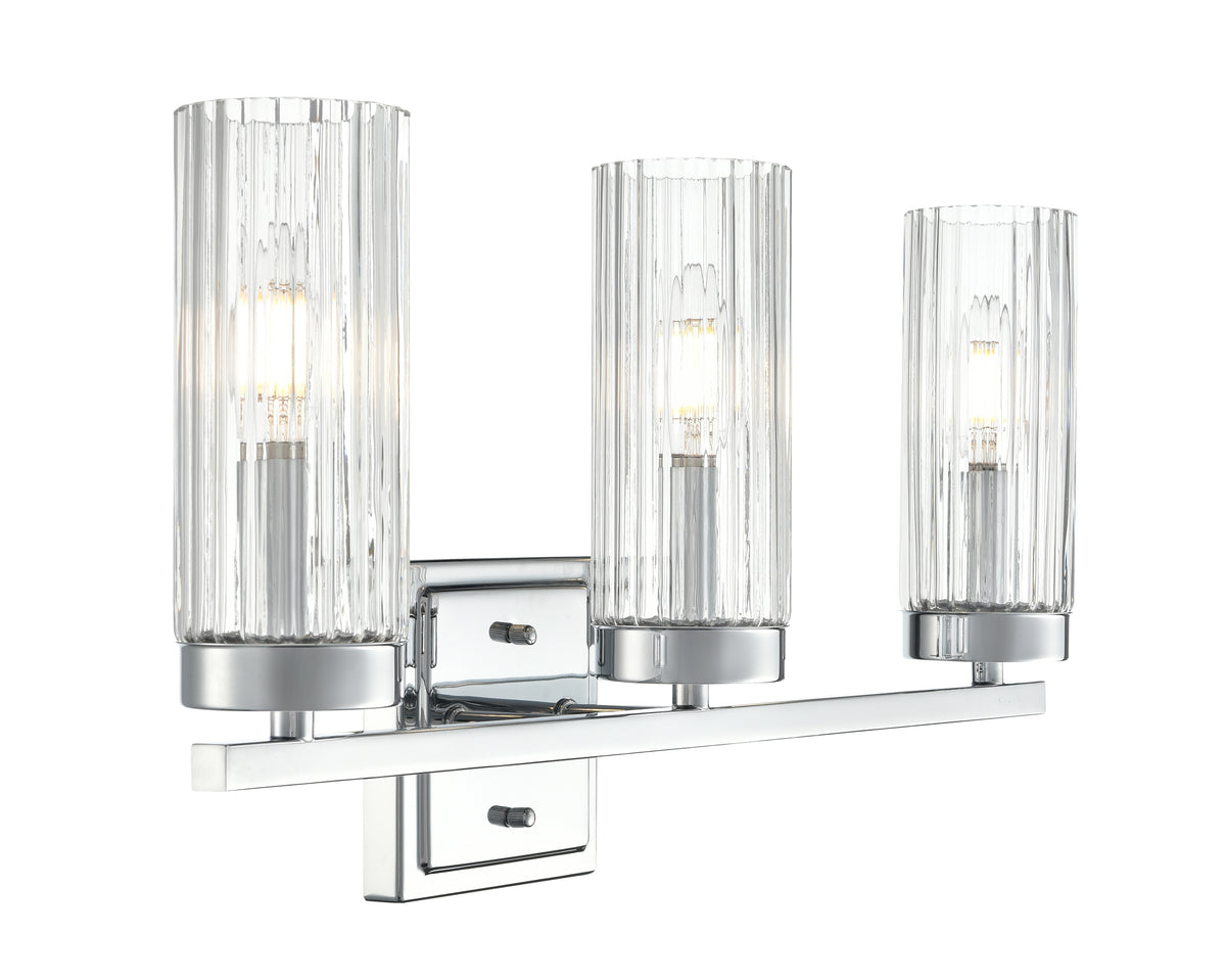 21'' Iversen Polished Chrome 3 Light Bath Vanity