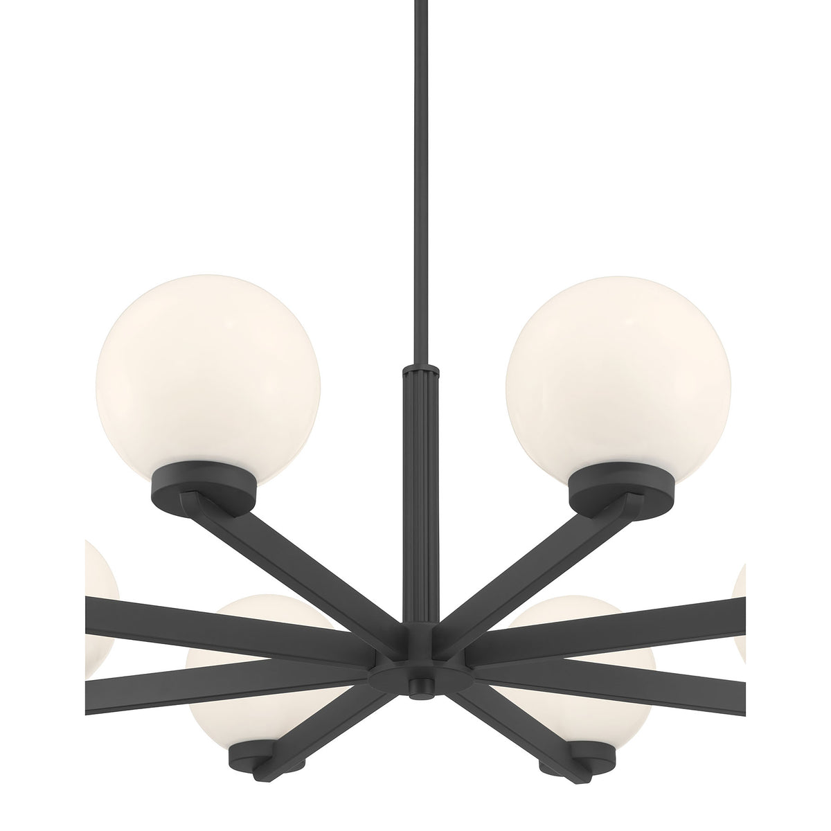 10.5'' Ardeva Matte Black 8 Light Chandelier
