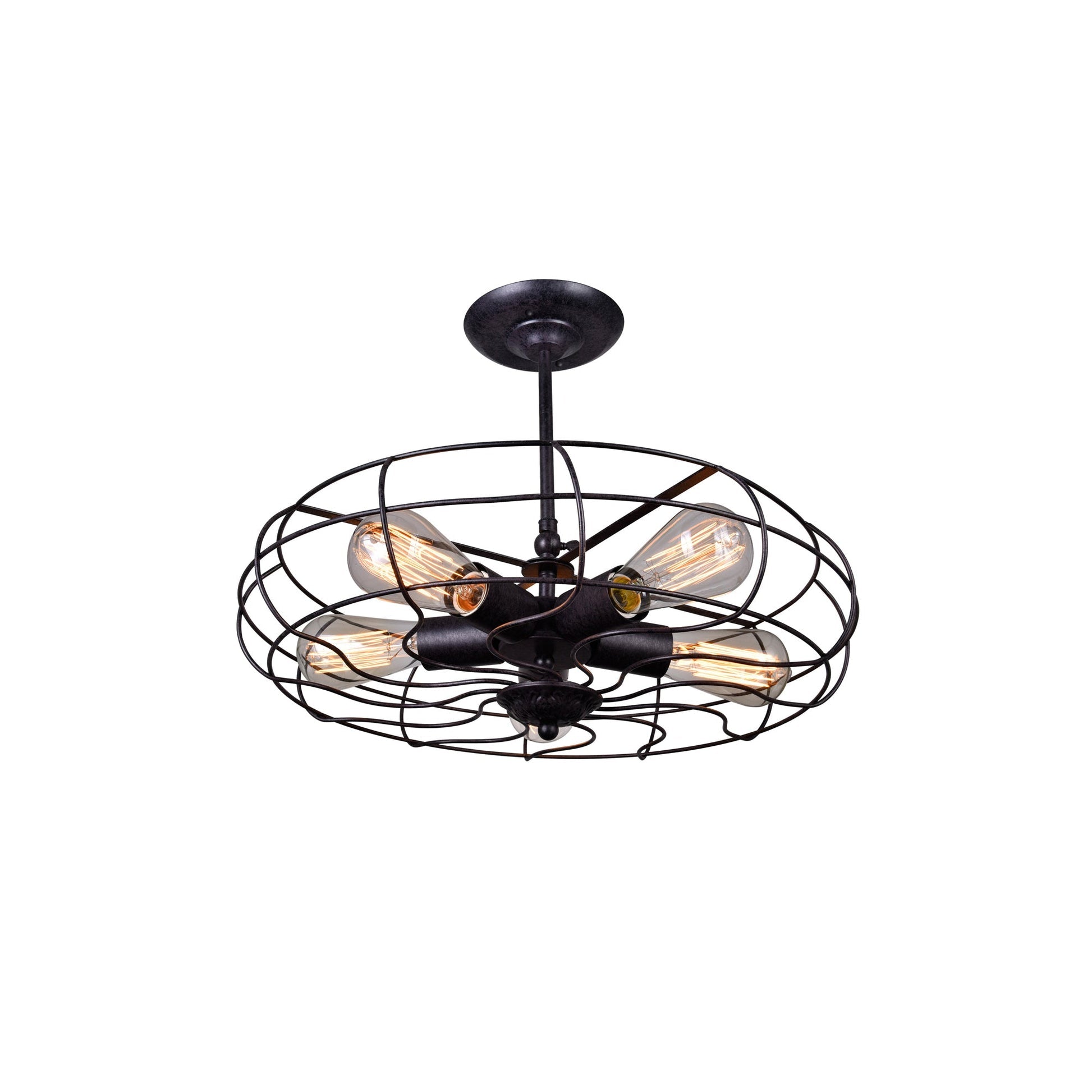 Pamela 5 Light Rust Flush Mount