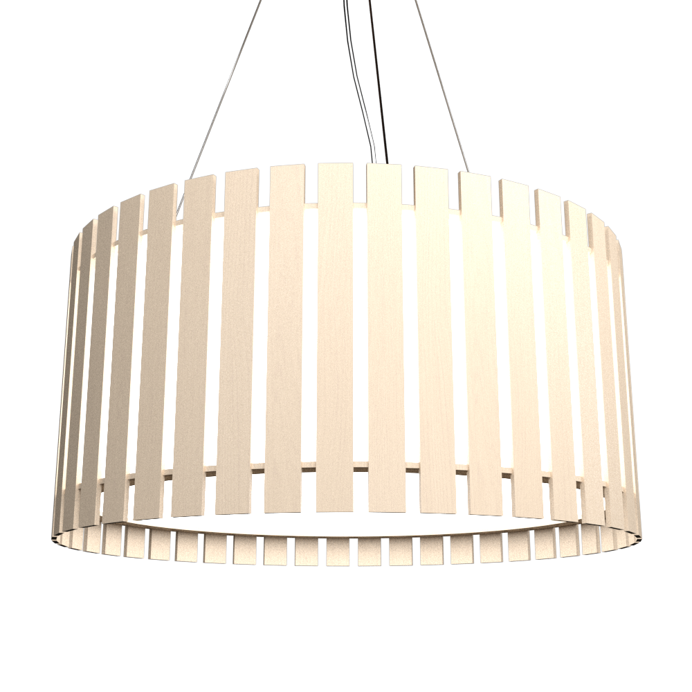 8.66'' Contemporary Slatted Accord Pendant Light