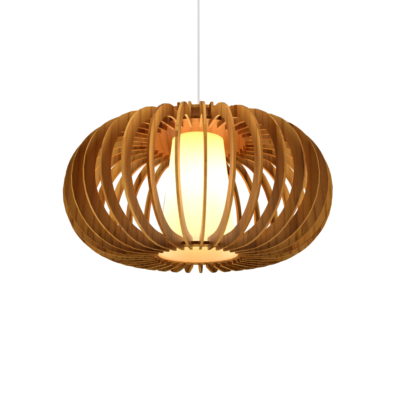 9.84'' Contemporary Stecche di Legno Accord Pendant Light