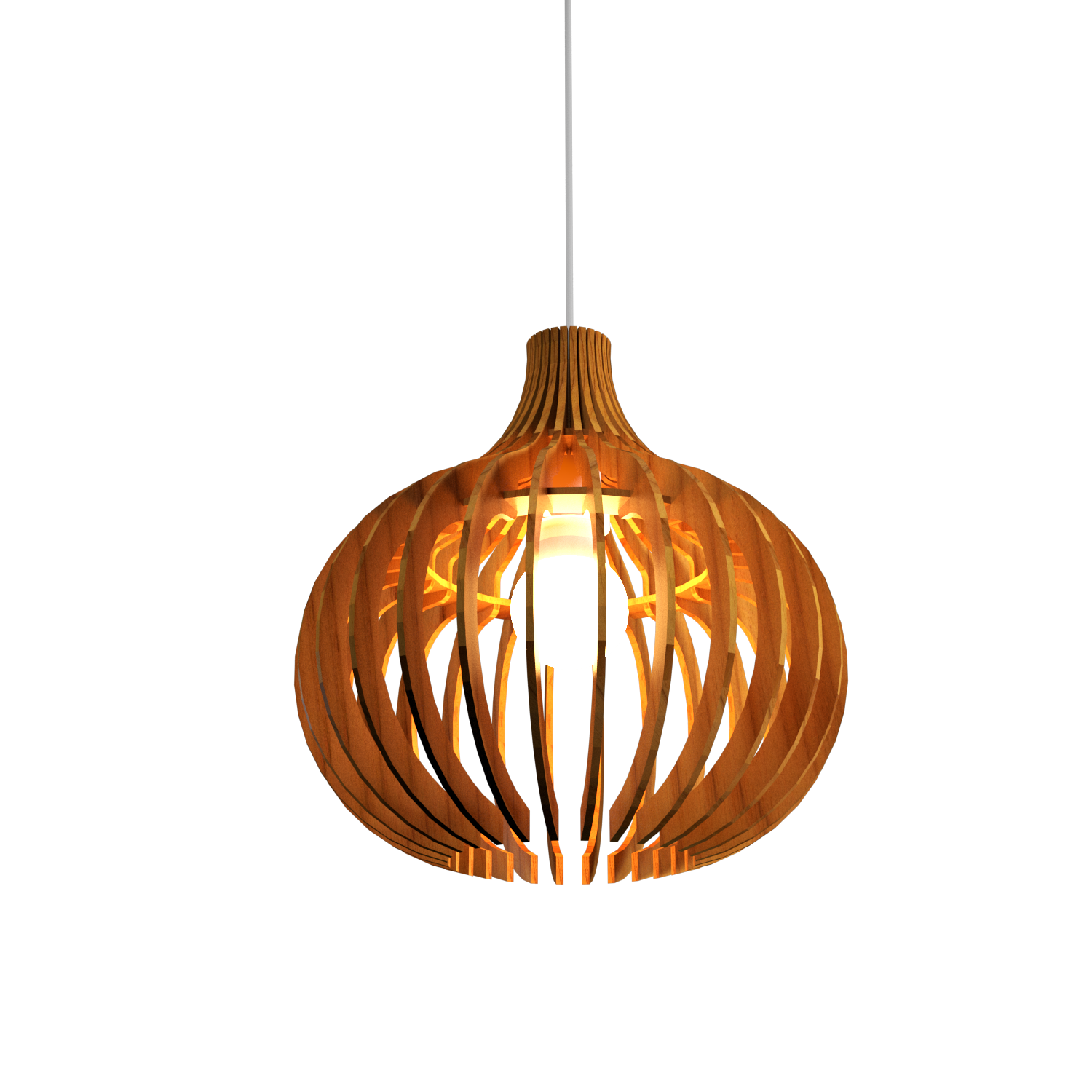 11.81'' Minimalist Stecche di Legno Accord Pendant Light