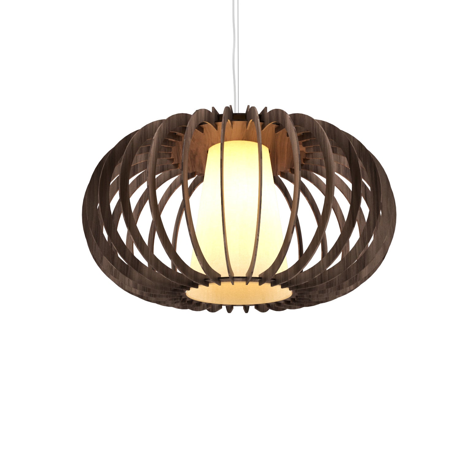 9.84'' Minimalist Stecche di Legno Accord Pendant Light