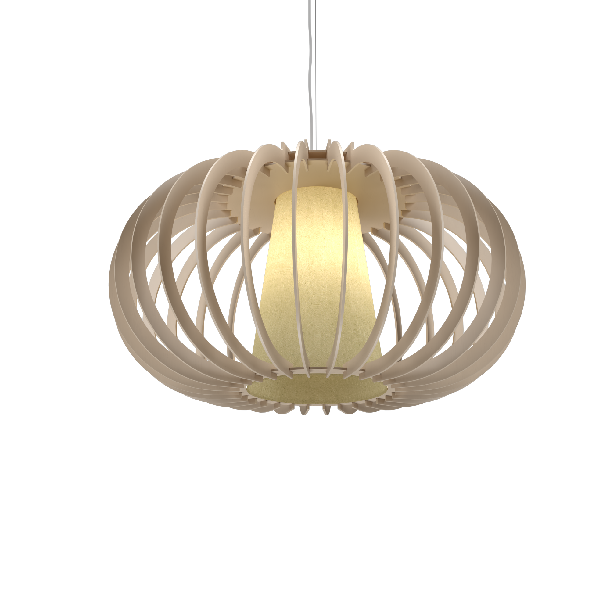 9.84'' Minimalist Stecche di Legno Accord Pendant Light