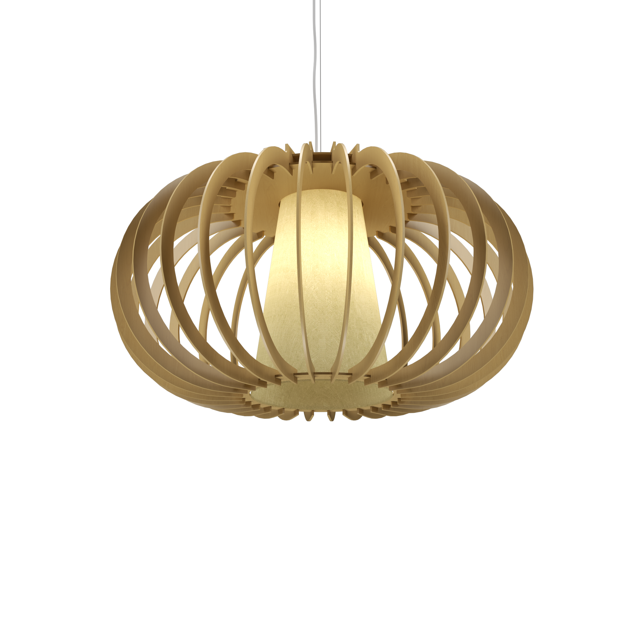 9.84'' Minimalist Stecche di Legno Accord Pendant Light