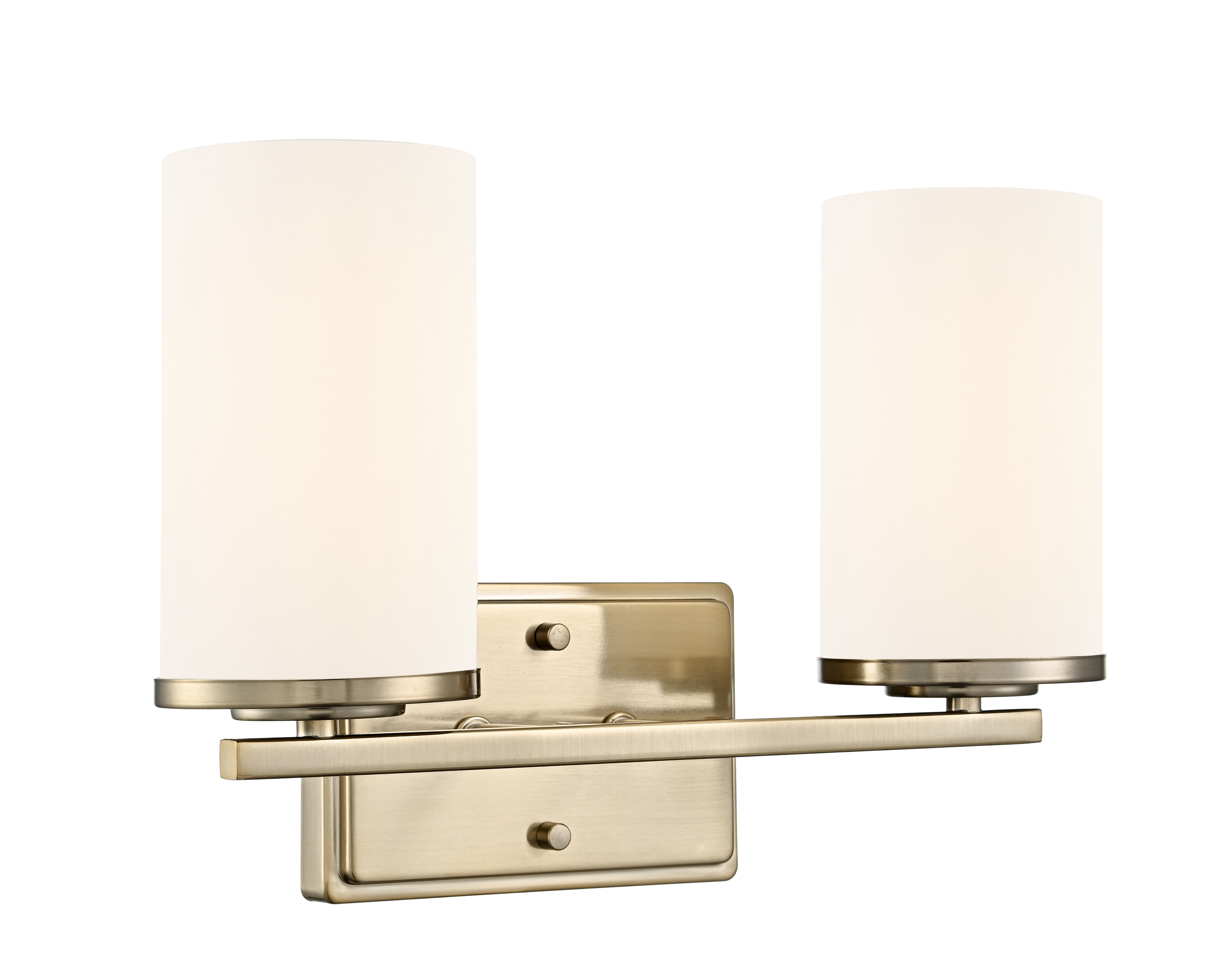 14-inch Verlana Modern Gold 2-Light Etched White Glass Bathroom Vanity Light