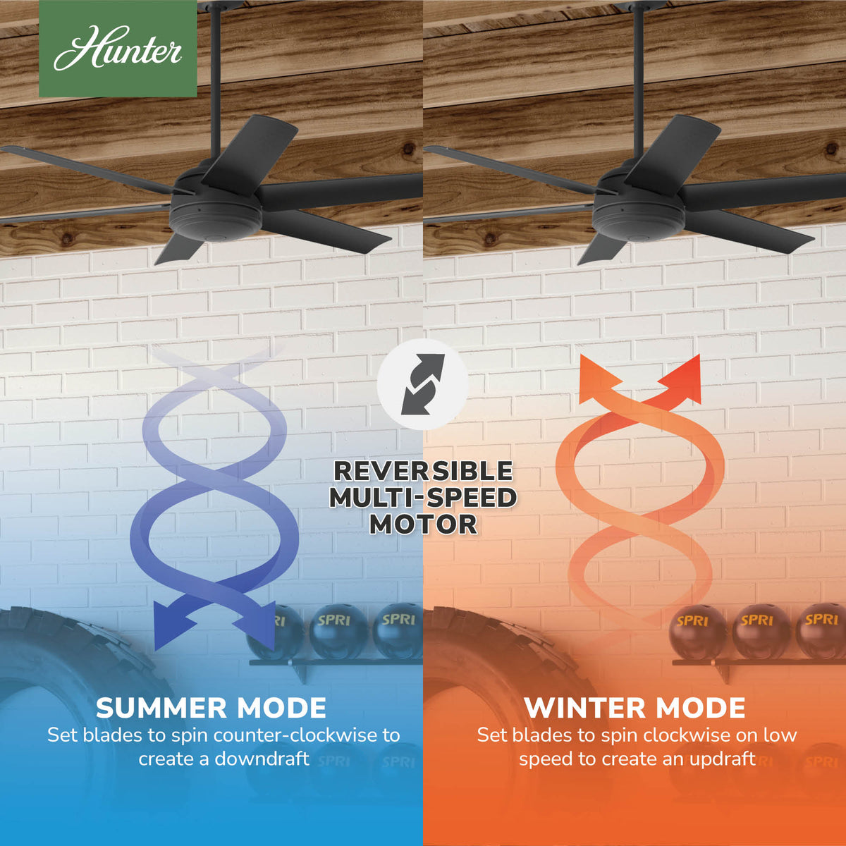 52 inch Jetty Matte Black WeatherMax Indoor / Outdoor Ceiling Fan and Wall Control