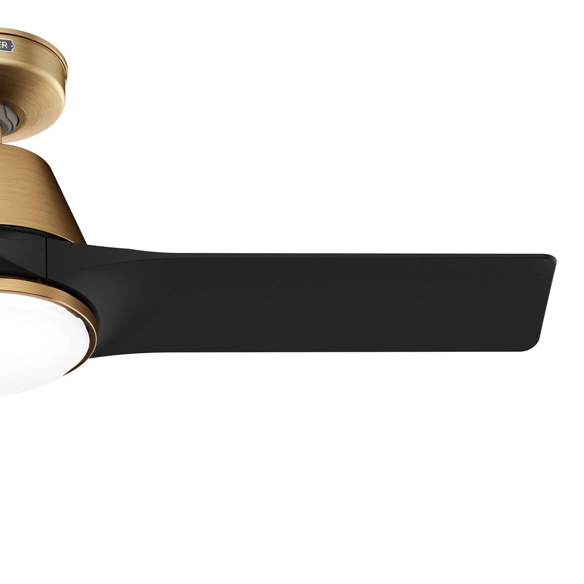 44 inch Aeronaut Wi-Fi ENERGY STAR® Luxe Gold Damp Rated Ceiling Fan with LED Light Kit and Handheld Remote