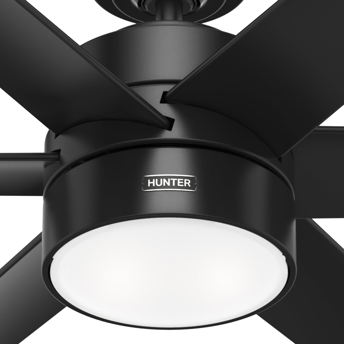 60 inch Solaria ENERGY STAR® Matte Black Damp Rated Ceiling Fan with LED Light Kit and Wall Control