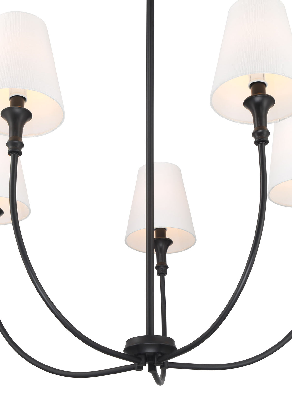 32.5'' Mairbourne Matte Black 5 Light Chandelier