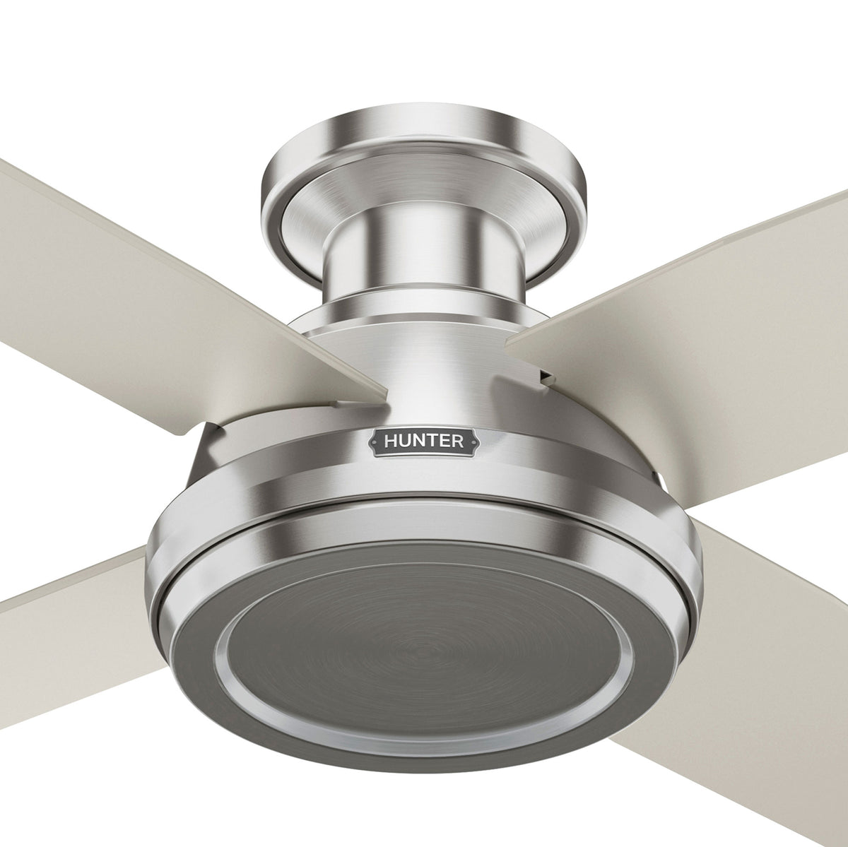 44 inch Dempsey Brushed Nickel Low Profile Ceiling Fan and Handheld Remote