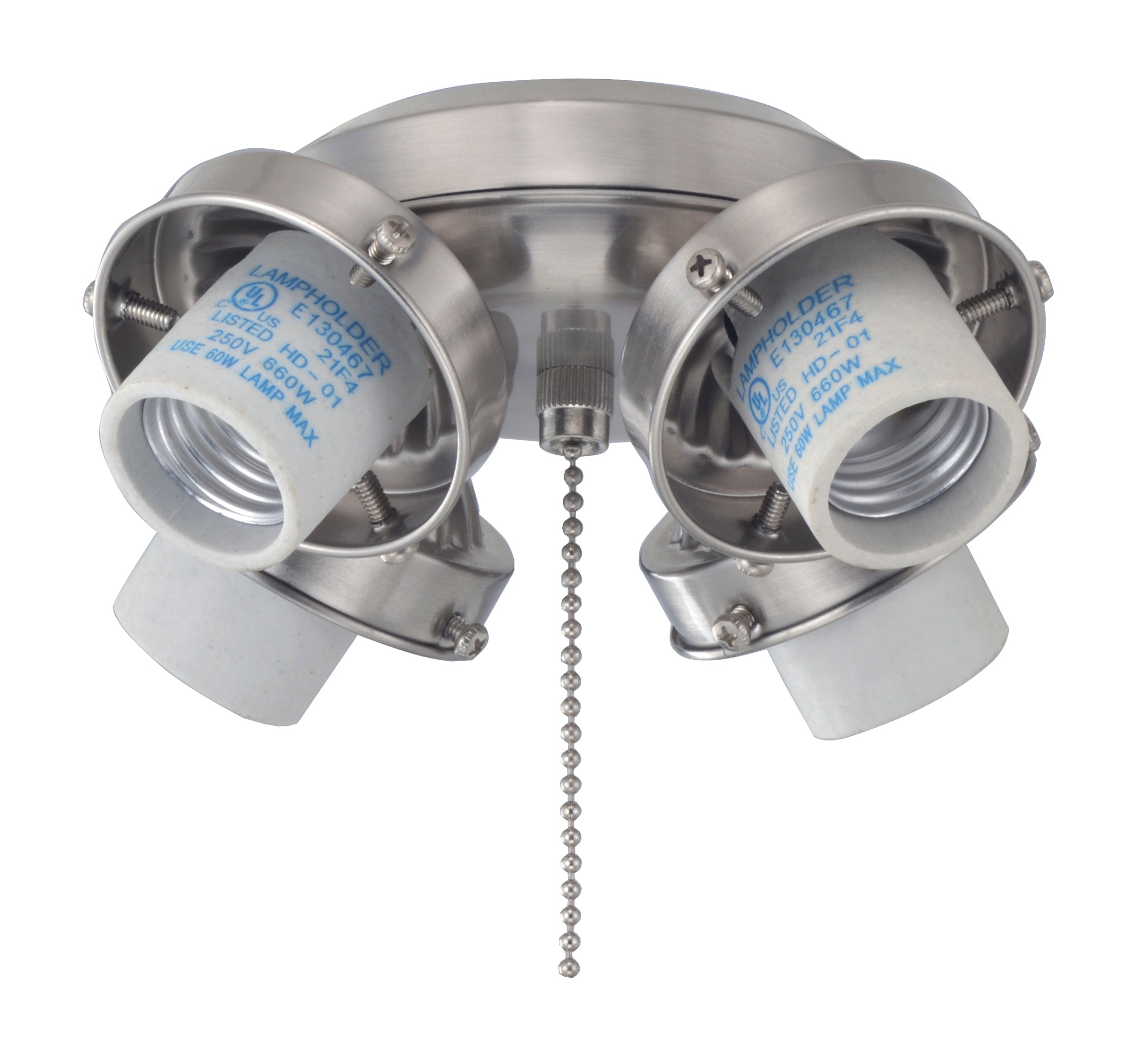 7-inch Brushed Nickel Fan Light Kit Fitter
