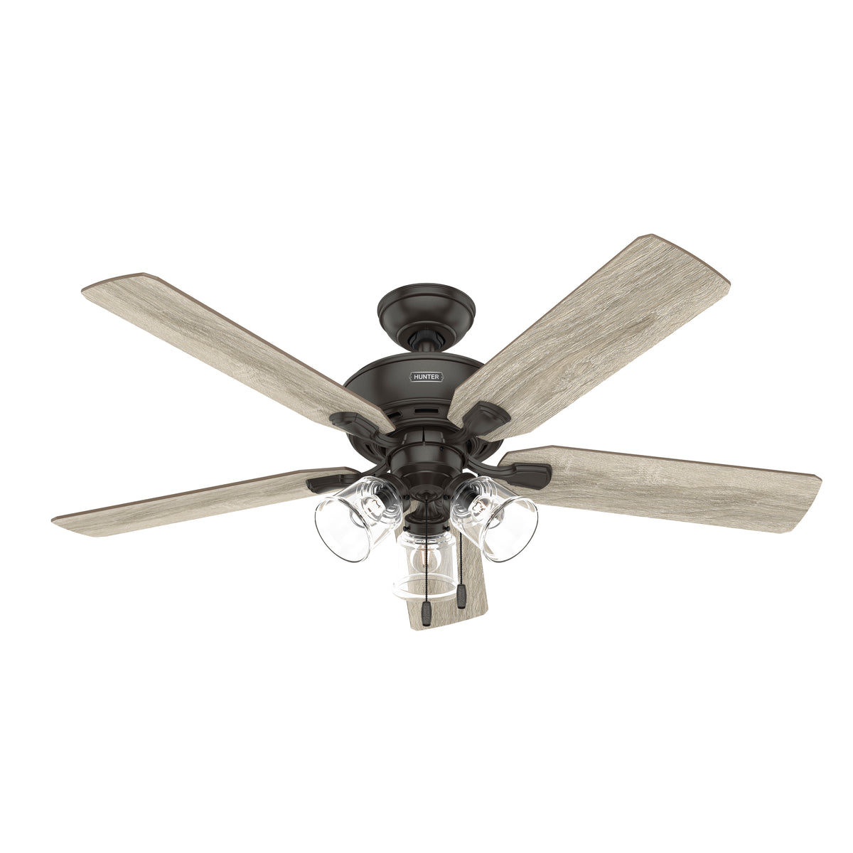 52 inch Rosner Noble Bronze Ceiling Fan with LED Light Kit and Pull Chain