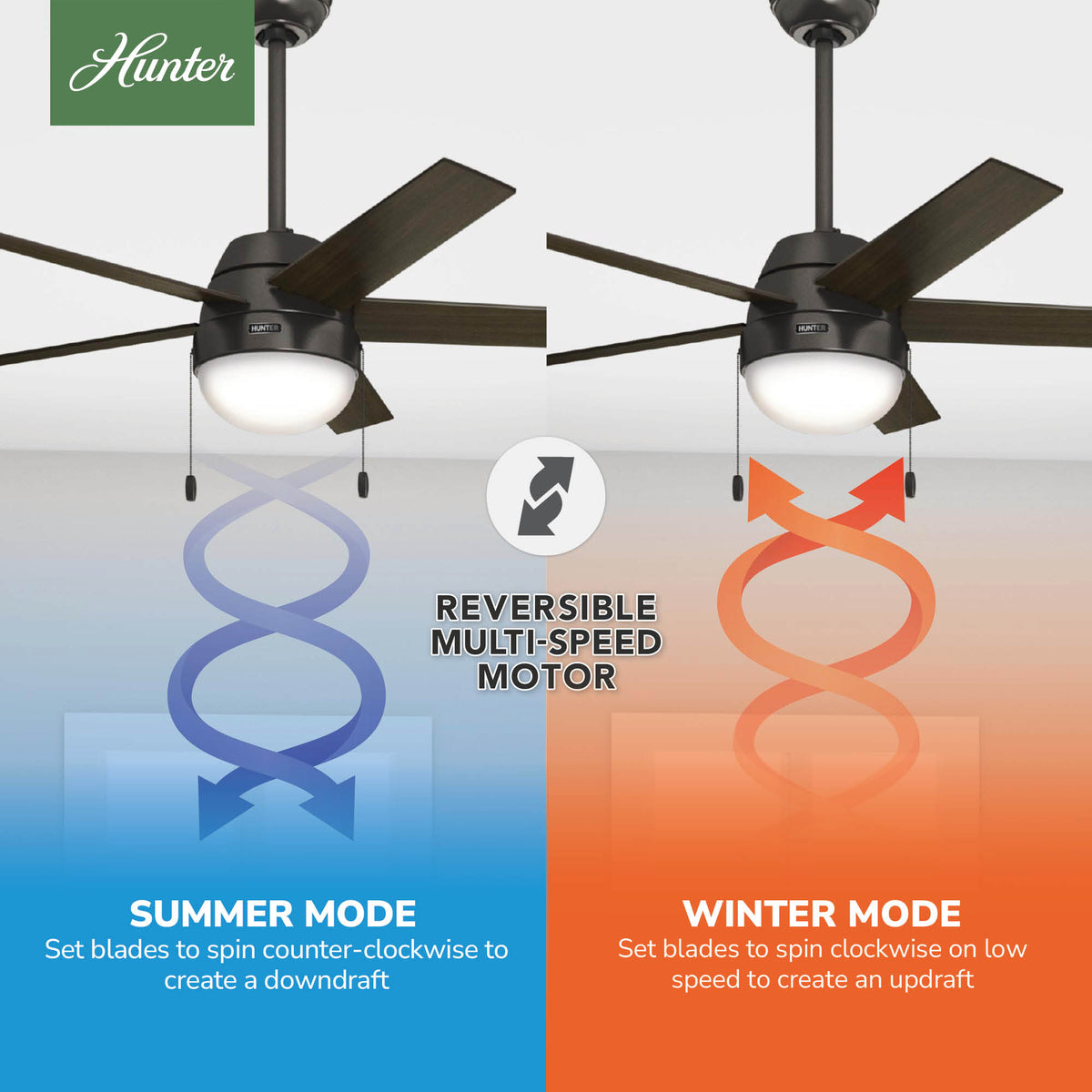 52 inch Anslee Premier Bronze Ceiling Fan with LED Light Kit and Pull Chain