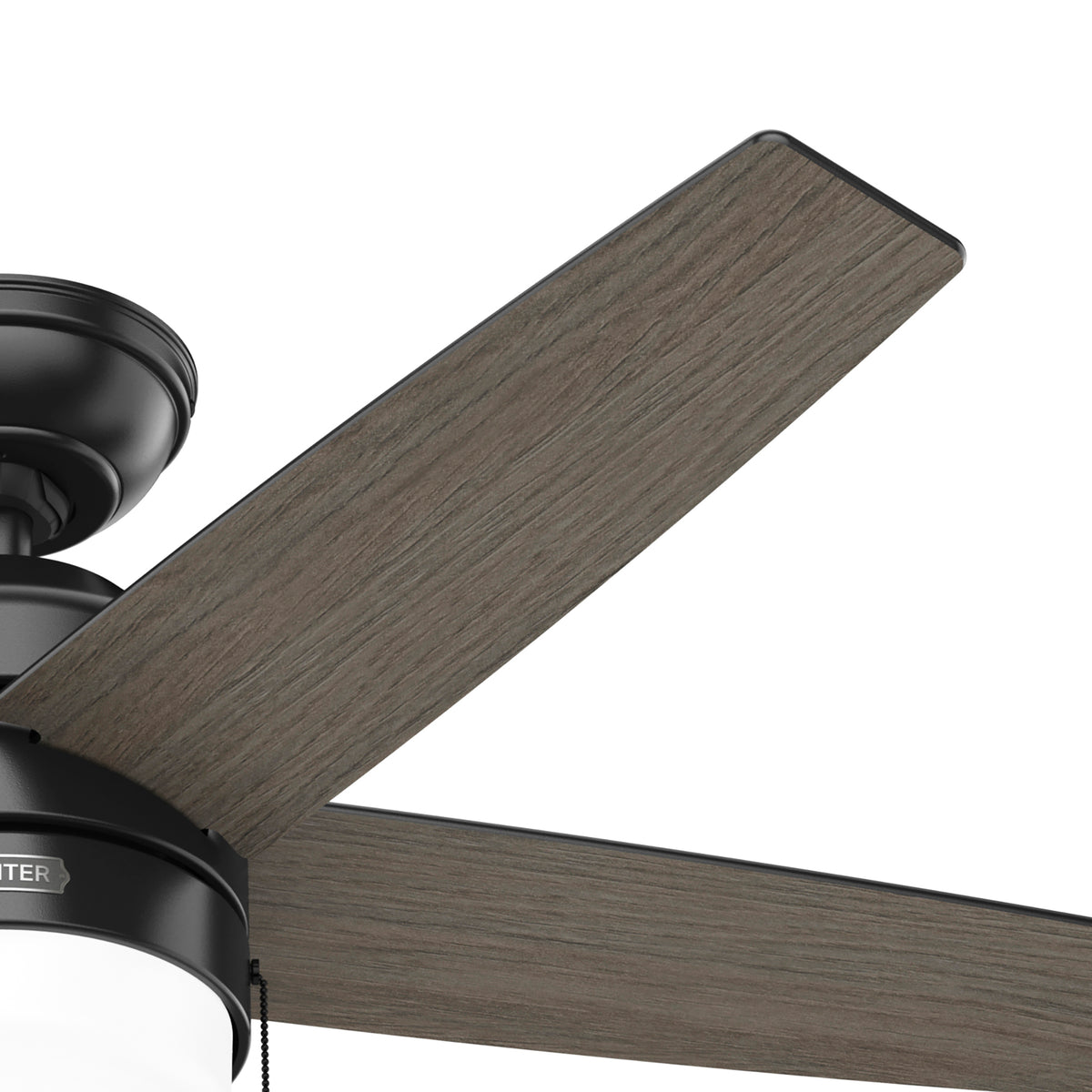 44 inch Bardot Matte Black Ceiling Fan with LED Light Kit and Pull Chain