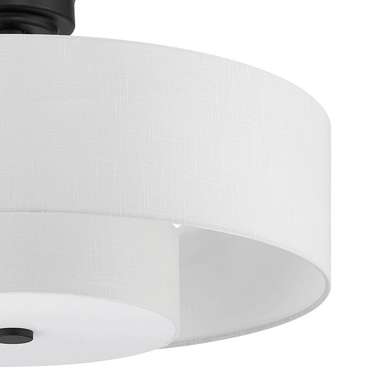 30 inch Brookside Matte Black Ceiling Fan with LED Light Kit and Handheld Remote