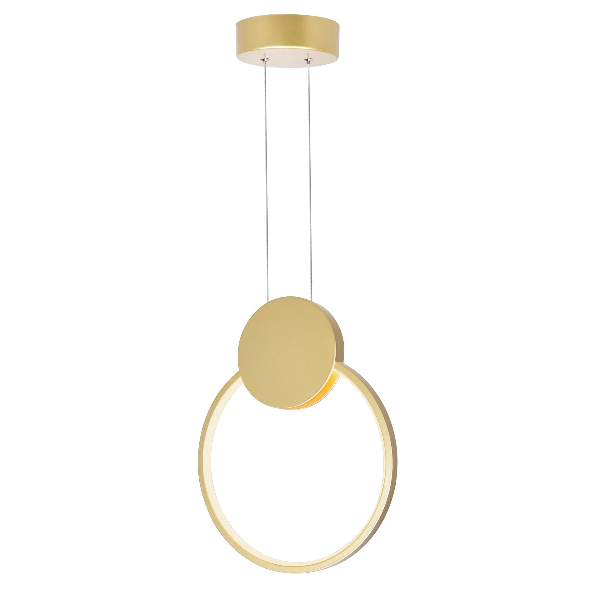 Pulley 10in Gold Mini Pendant Integrated LED